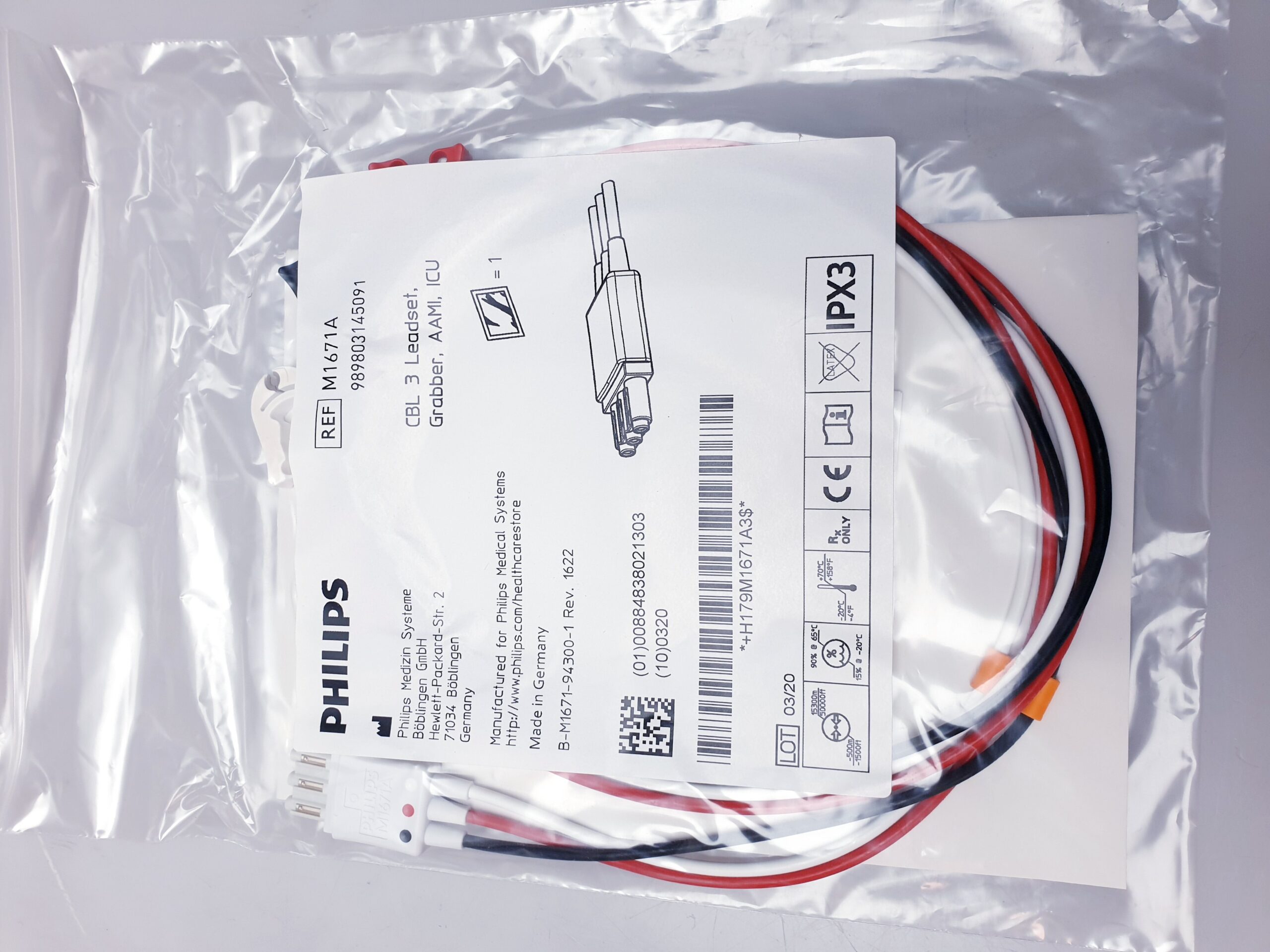 Philips M1671A ECG Cable 3-Lead. thumbnail 6