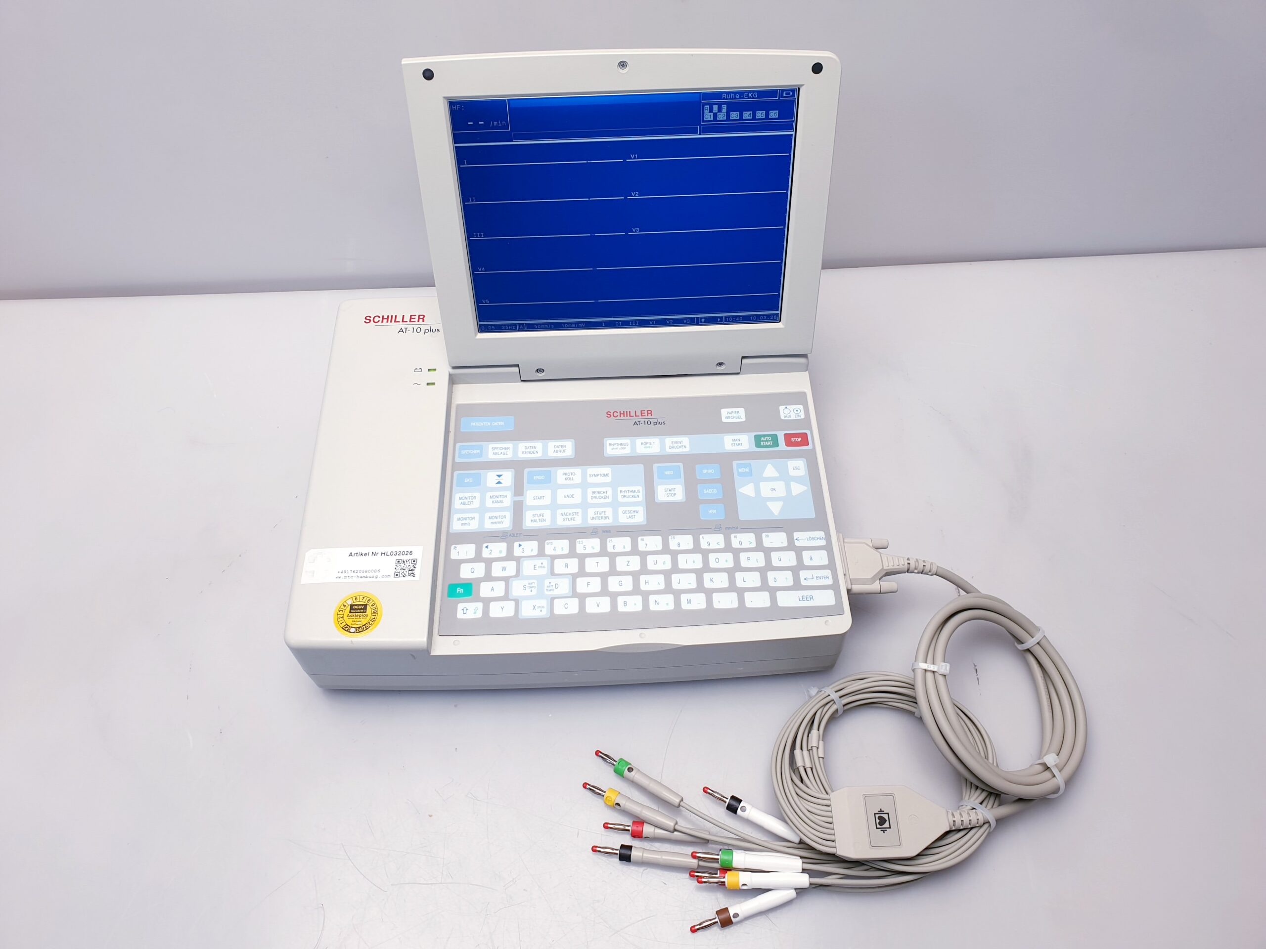 Schiller AT-10 PLUS EKG 12 Kanal Gerät mit LCD Display thumbnail 3