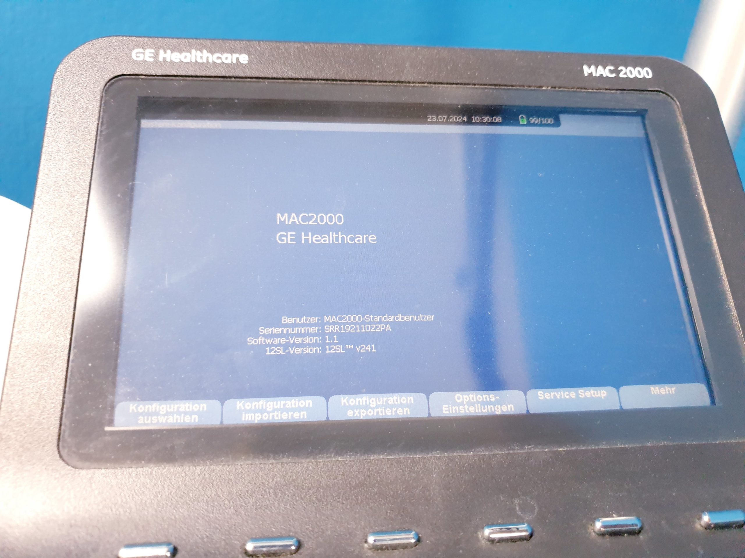 GE MAC 2000 EKG Maschine + KISS Sauganlage thumbnail 20