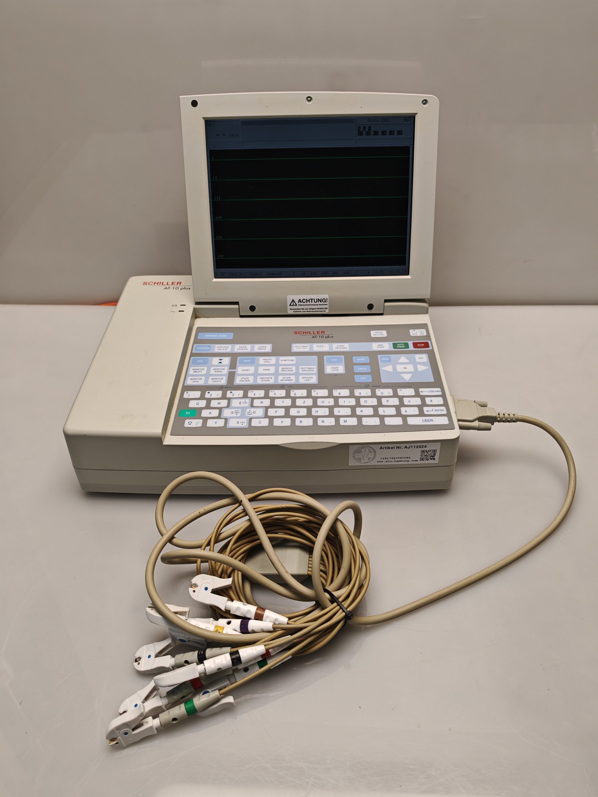 Schiller AT-10 PLUS EKG 12 Kanal Gerät mit LCD Display — image 1 of 12