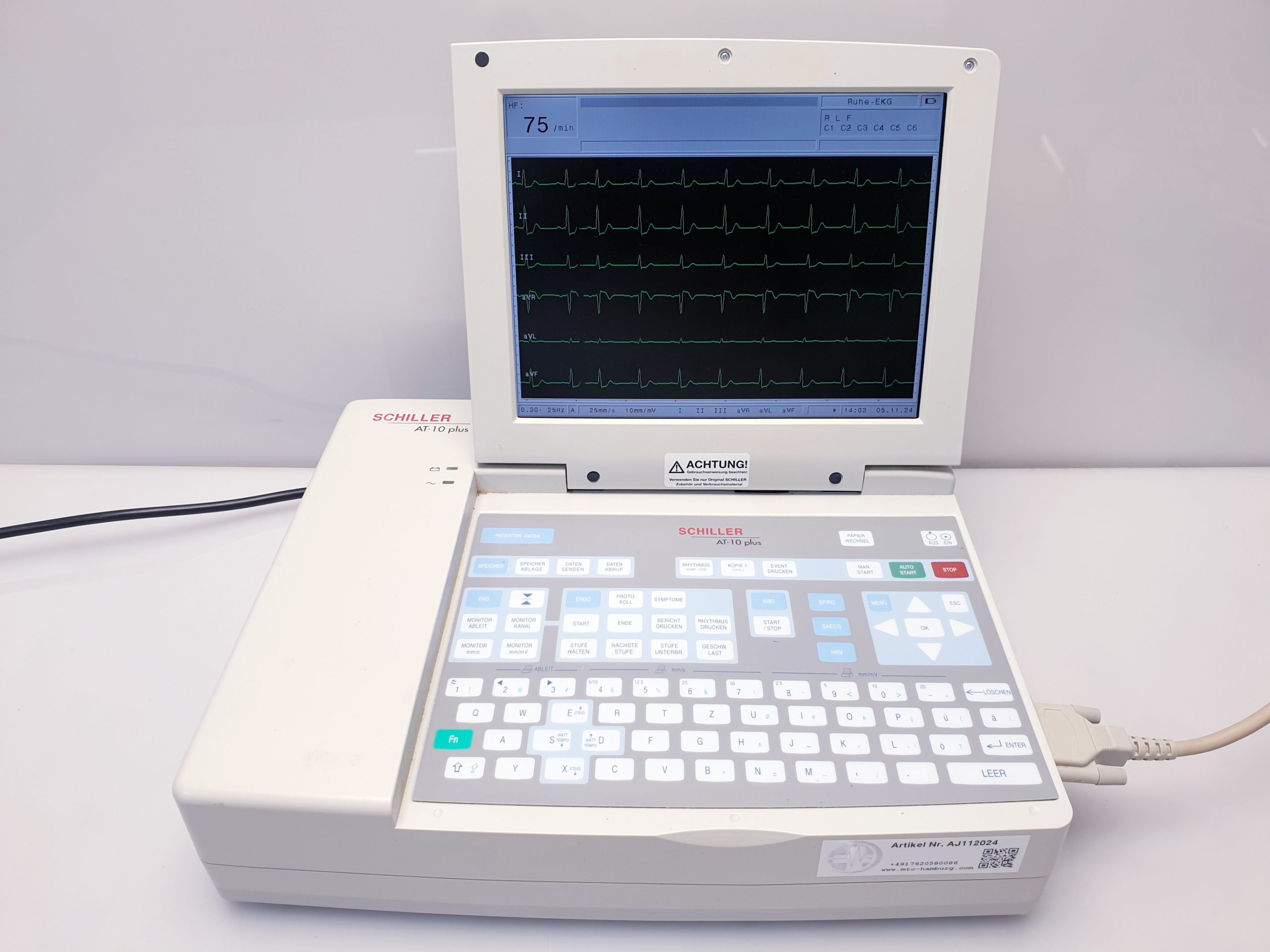 Schiller AT-10 PLUS EKG 12 Kanal Gerät mit LCD Display thumbnail 3