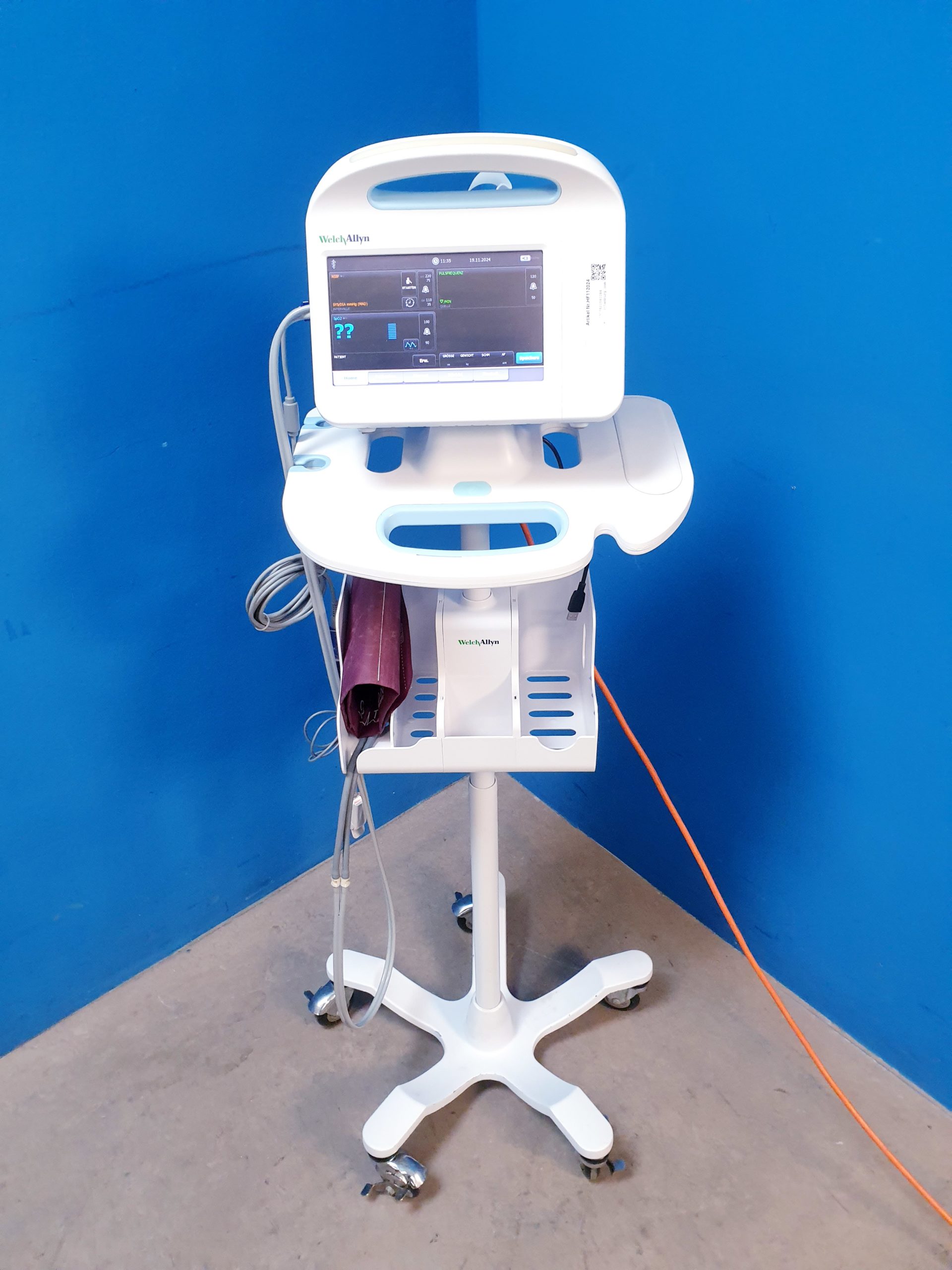 Welch Allyn Vital Signs Monitor 6000 Series NIBP SPO2 EKG UND TEMP — image 1 of 12