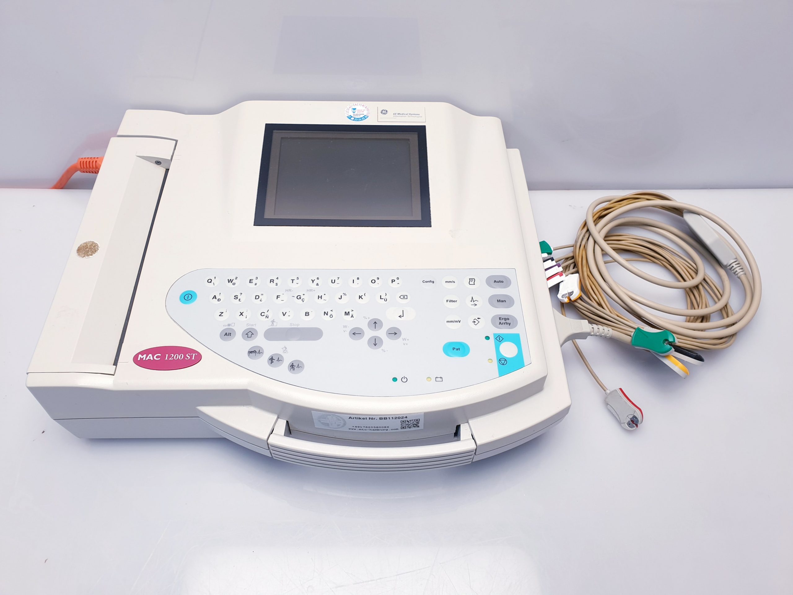 GE Mac 1200 ST 12 Kanal ekg Gerät thumbnail 3