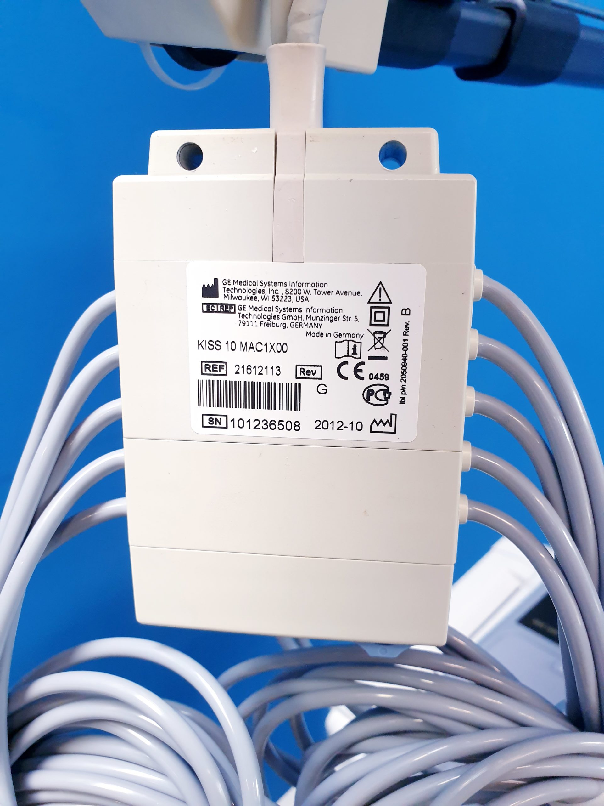 Ge Mac 1600 EKG Gerät mit Gerätewagen mit Kabelarmhalterung thumbnail 18