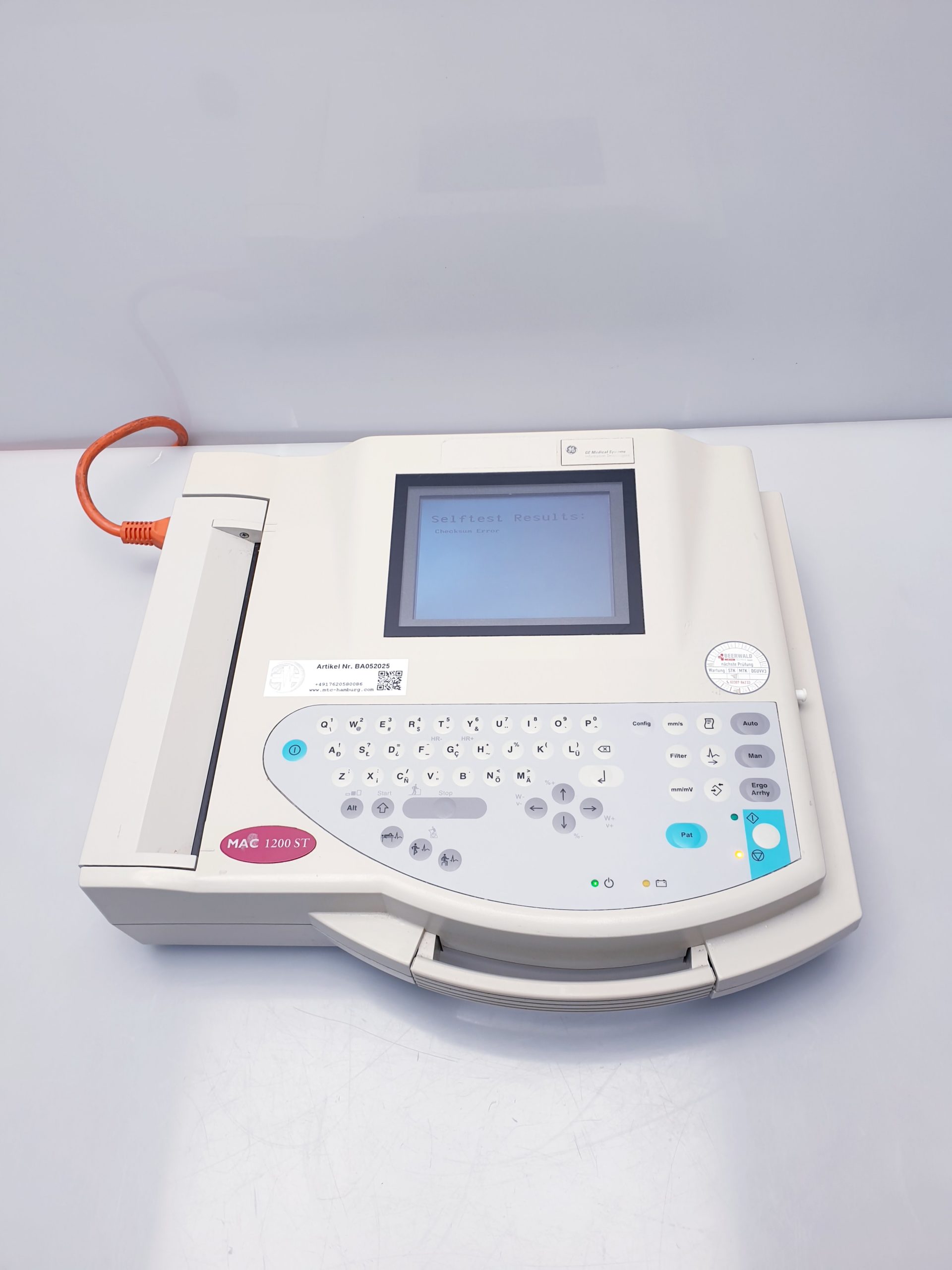 GE MAC 1200 ST EKG ungeprüft — image 1 of 8