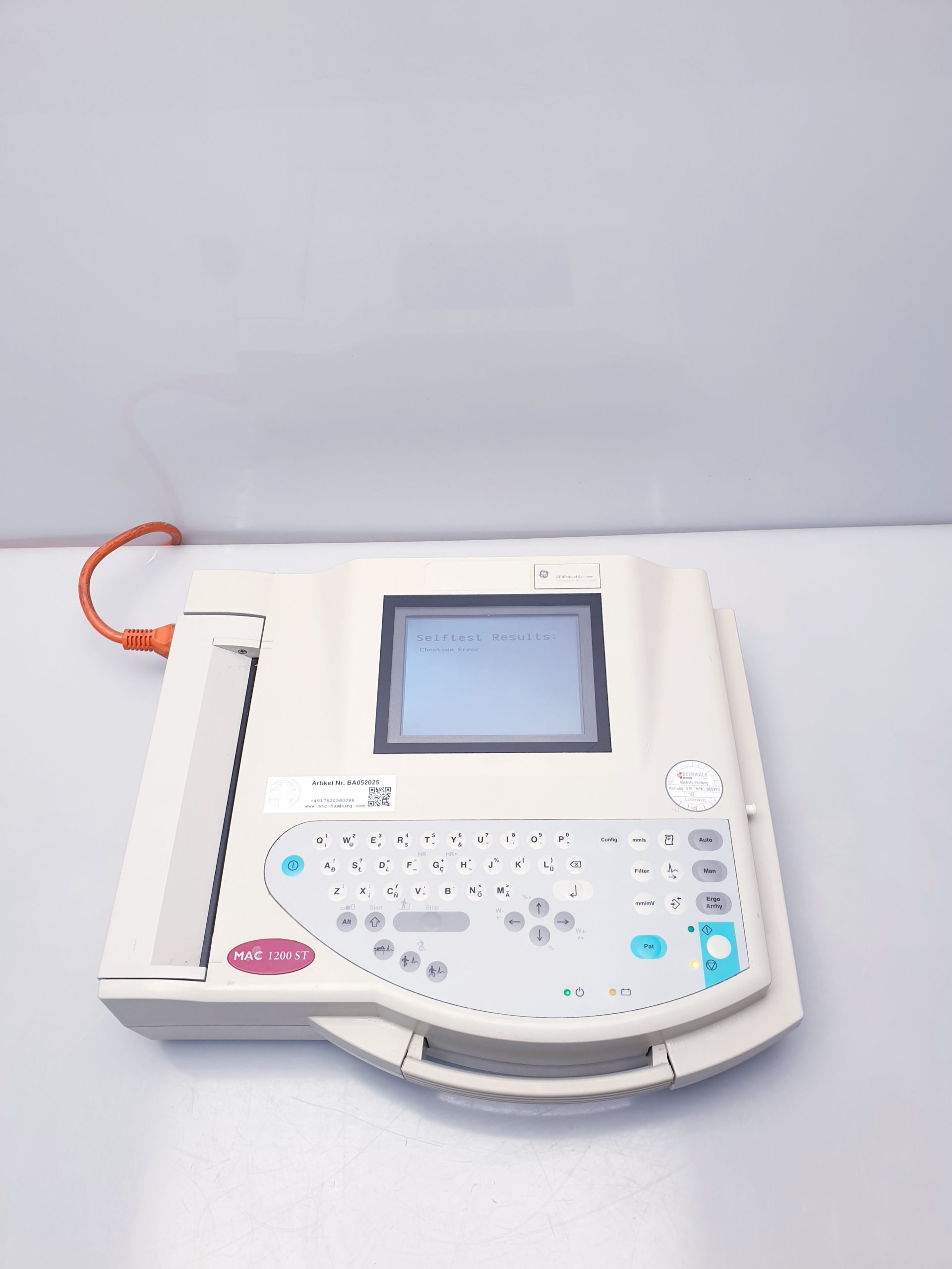 GE MAC 1200 ST EKG ungeprüft thumbnail 2