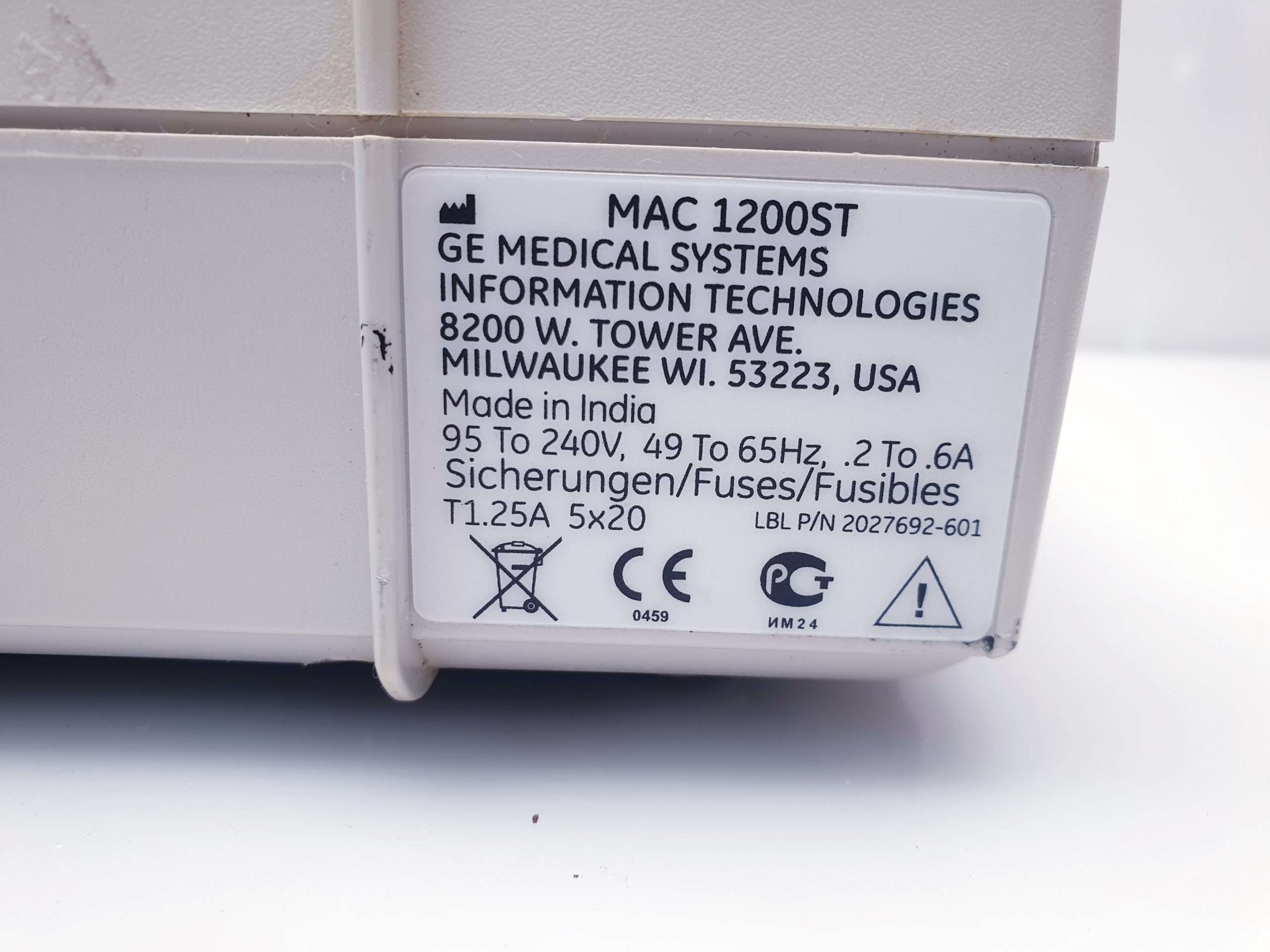GE MAC 1200 ST EKG + KISS Sauger Ohne Pumpe thumbnail 7