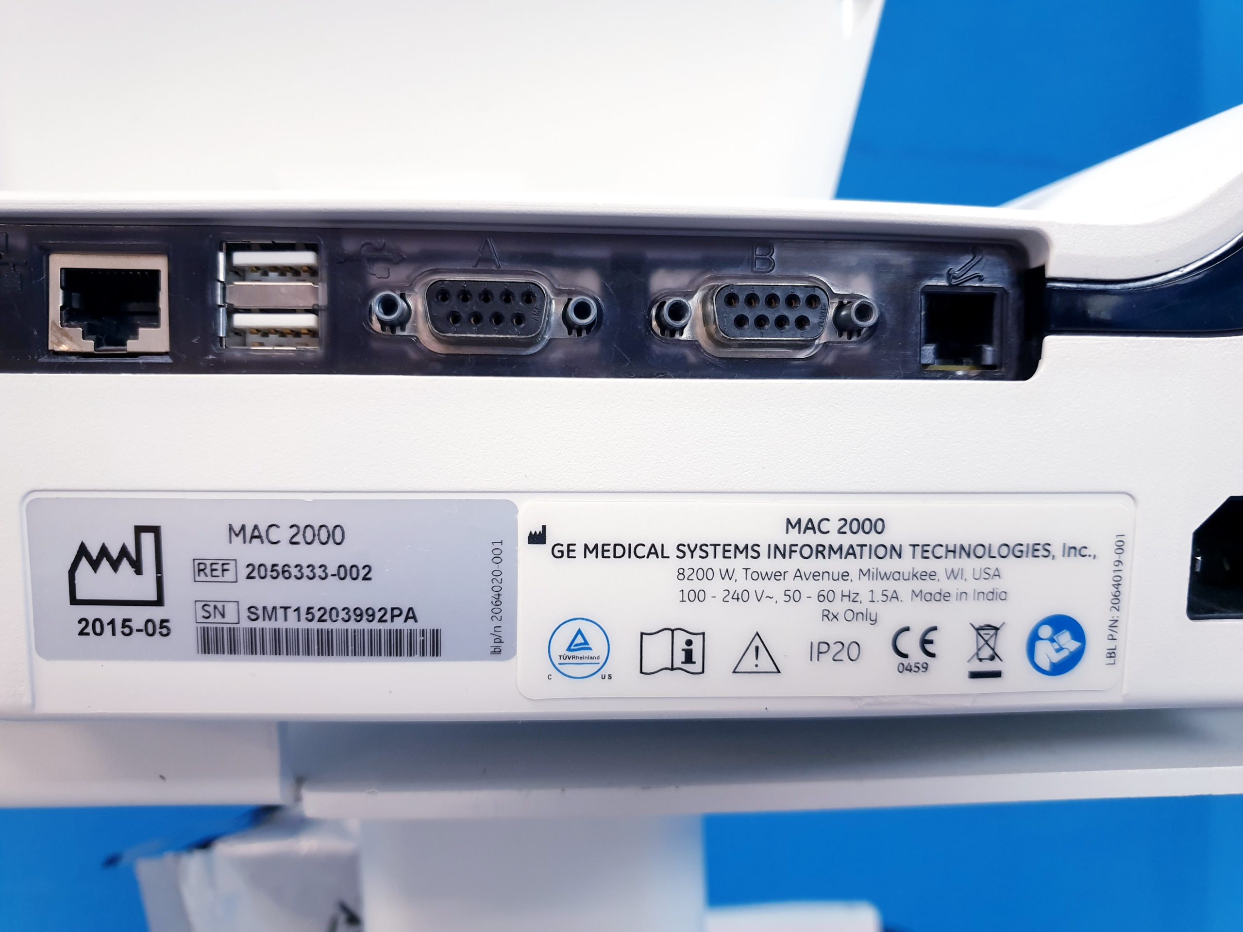 GE MAC 2000 EKG – 12 kanal thumbnail 15