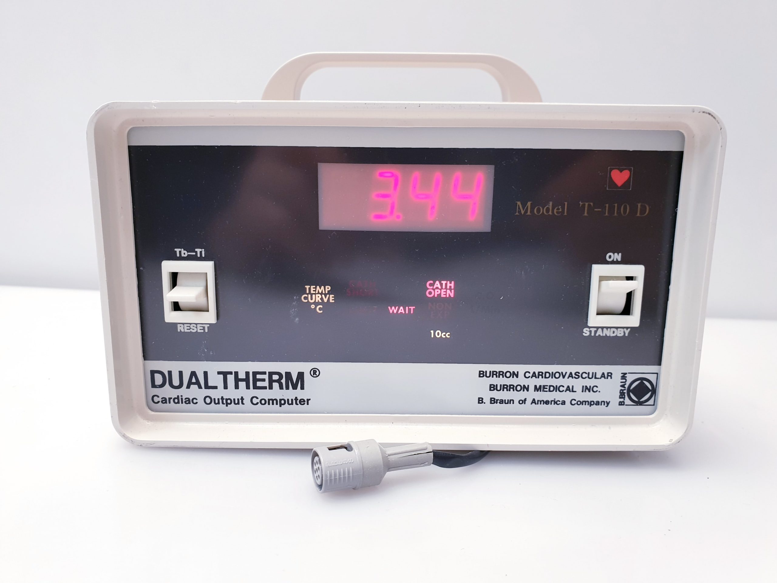 Dualtherm t-110 d cardiac Output Computer Monitor AC122024 thumbnail 2