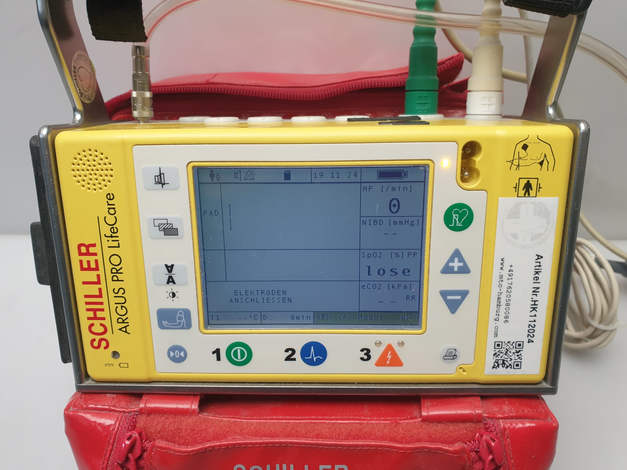 Schiller ARGUS Pro LifeCare Notfall AED Defibrillator thumbnail 8