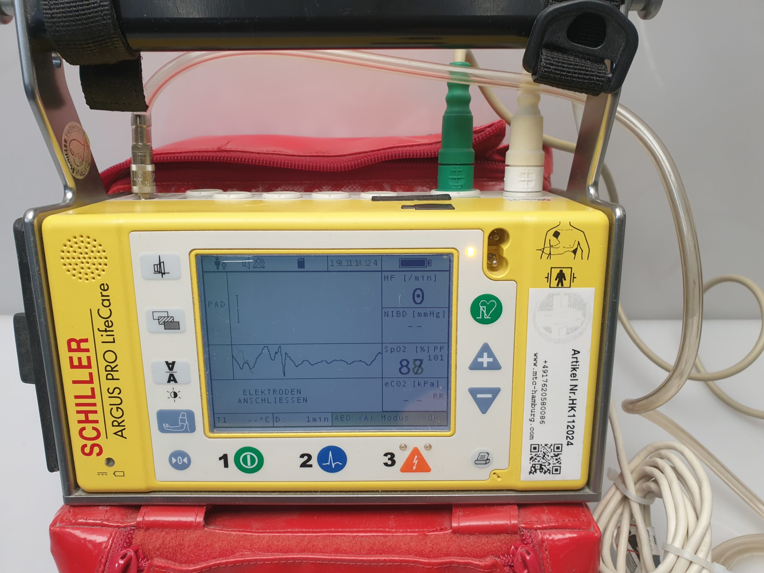 Schiller ARGUS Pro LifeCare Notfall AED Defibrillator thumbnail 9