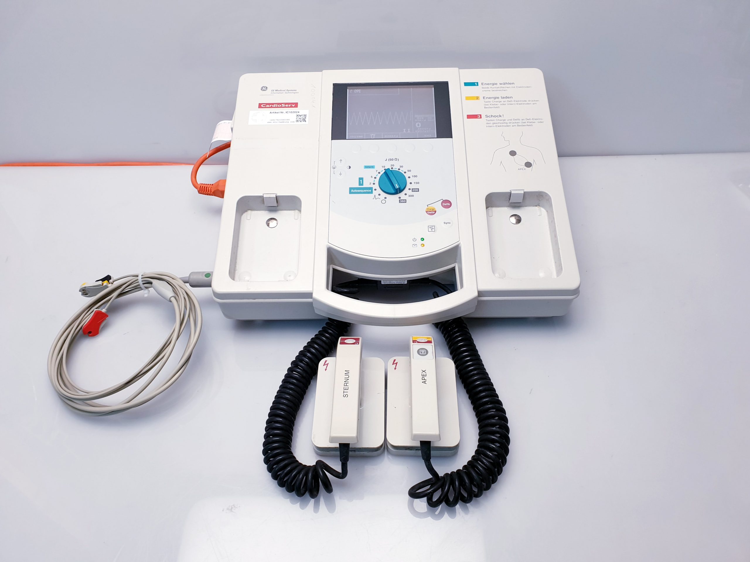 GE Hellige Cardioserv Defibrillator Hellige Cardioserv Defibrillator — image 1 of 13