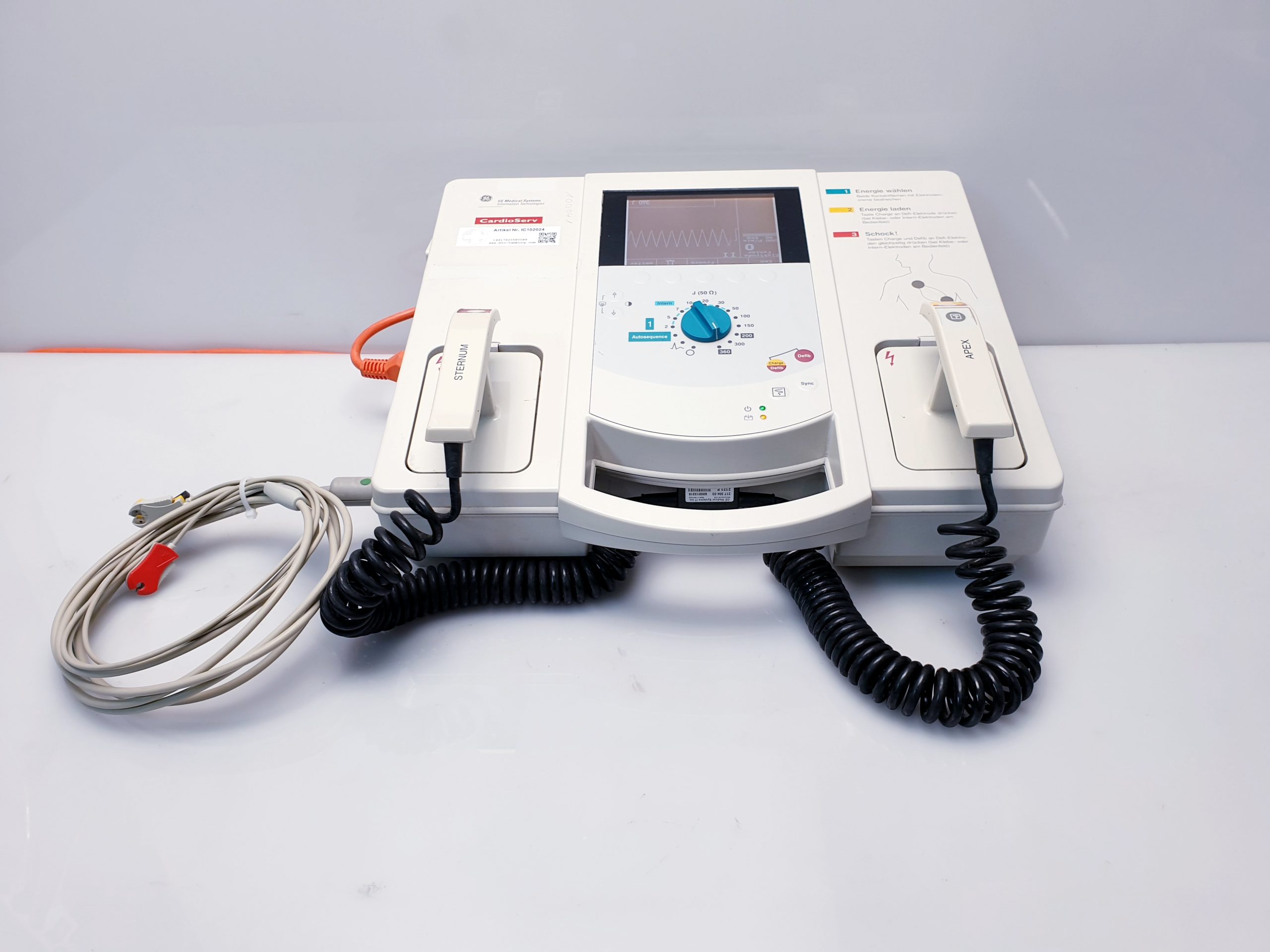 GE Hellige Cardioserv Defibrillator Hellige Cardioserv Defibrillator thumbnail 3