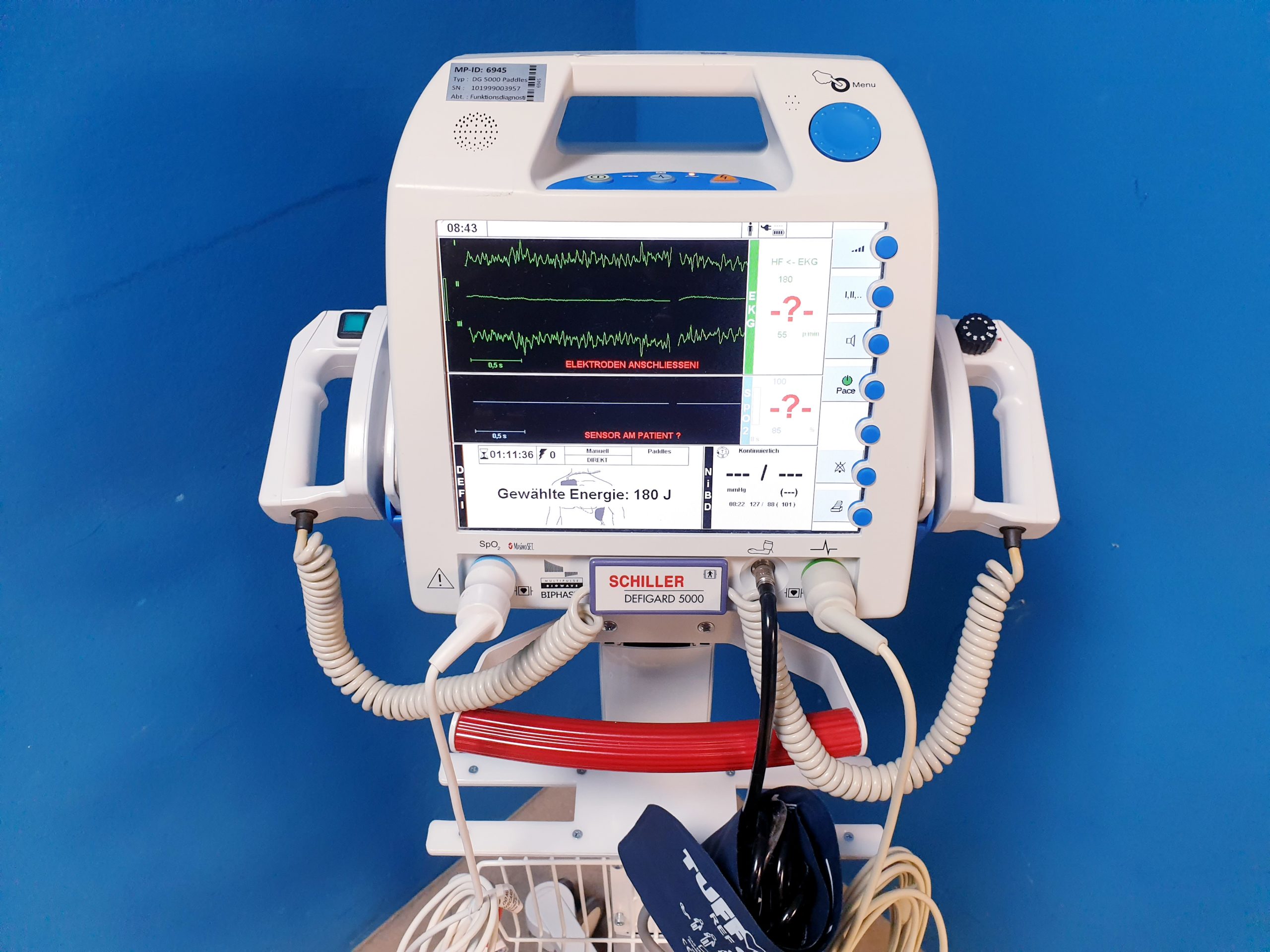 Schiller Defigrad 5000 – Defibrillator – auf fahrbarem Gestell thumbnail 8