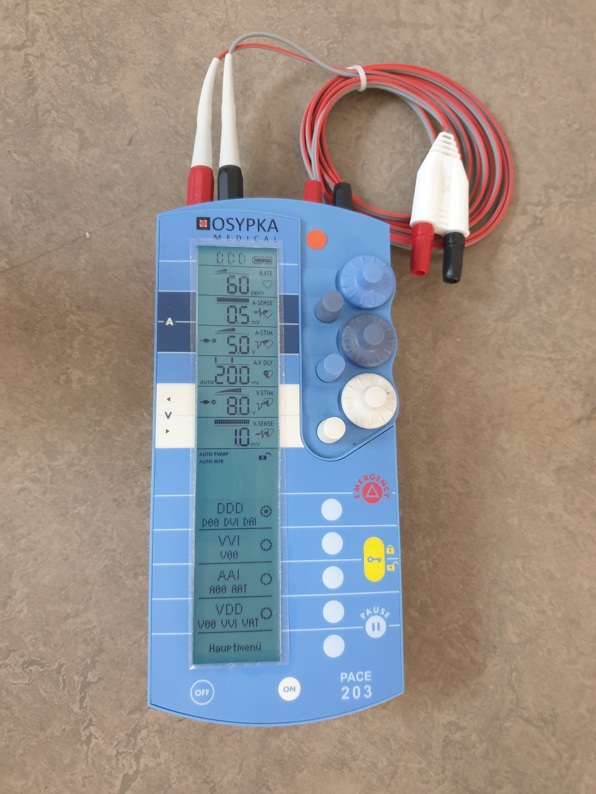 Osypka Medical PACE 203 H External Dual Chamber Pacemaker thumbnail 2