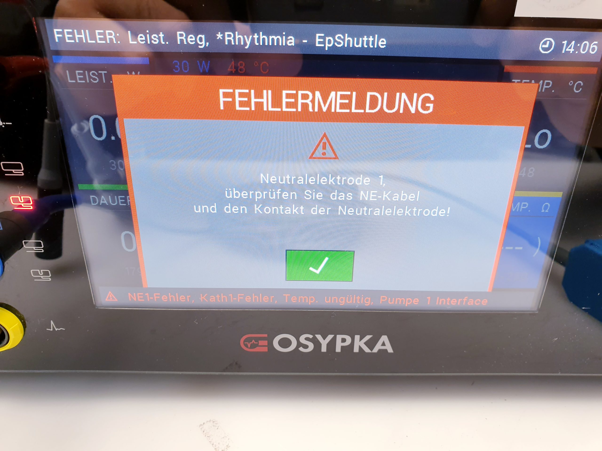 Osypka HAT500 Generator + HAT 500 Pumpe + Remote RF ablation generator thumbnail 4