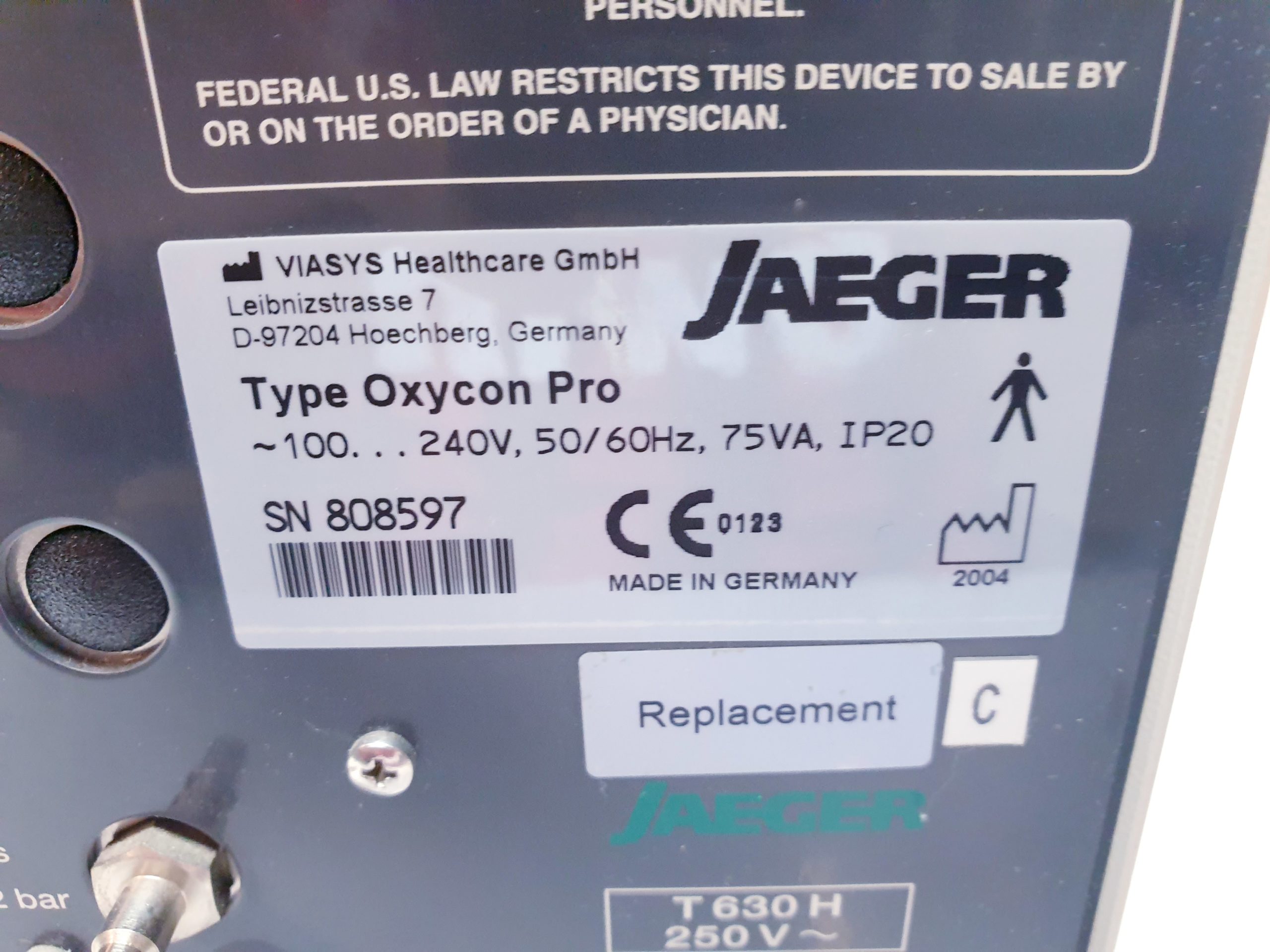 Viasys Jaeger Oxycon Pro – Modul thumbnail 12