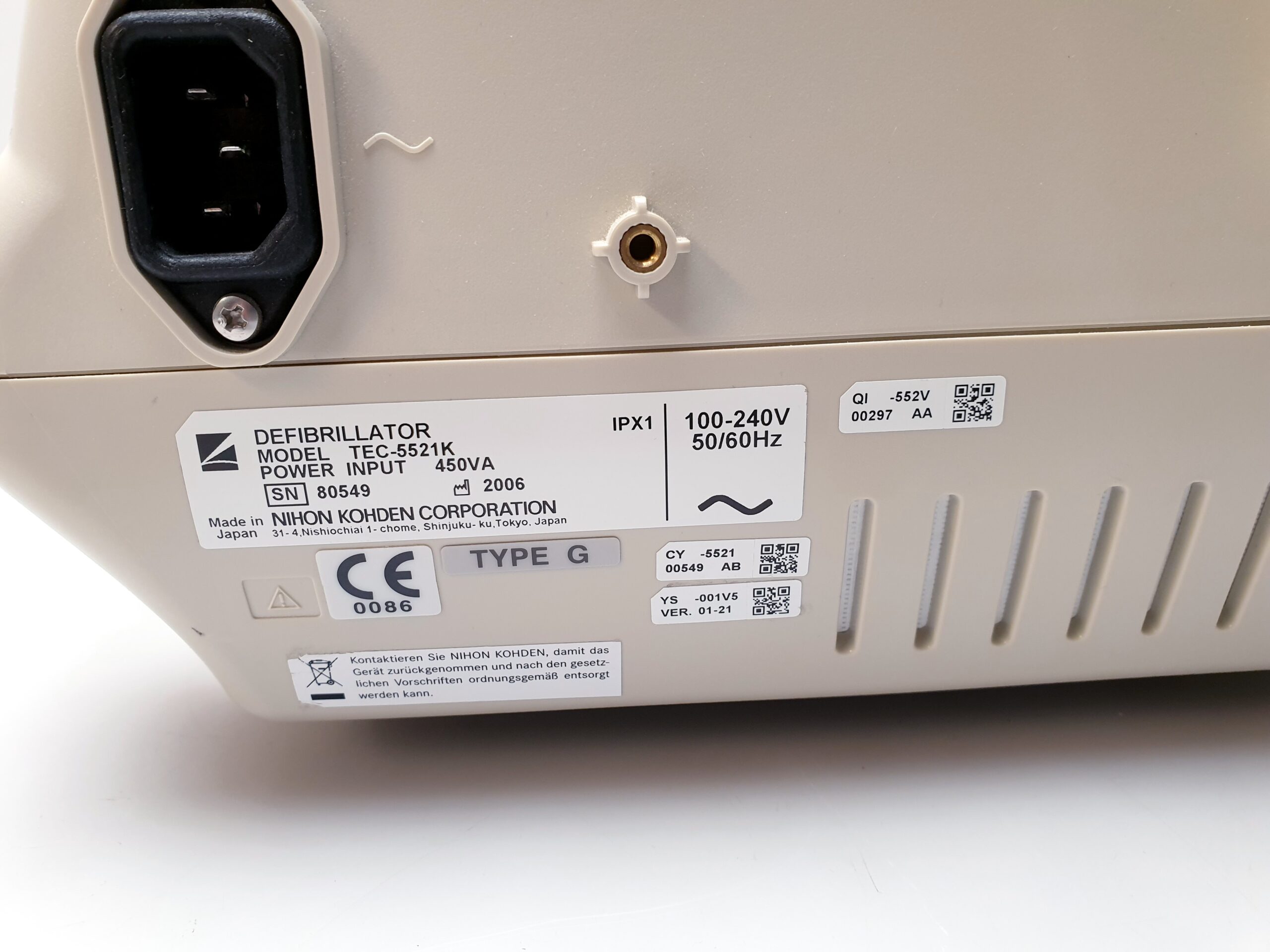 Nihon Kohden TEC-5521K Actibiphasic Cardiolife Defibrillator – Defi thumbnail 9