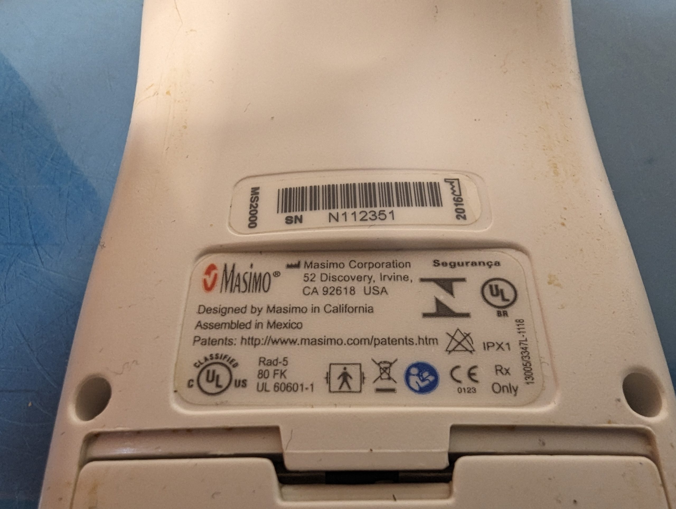 MASIMO Rad5 SpO2 Pulsoximeter+Schutzhülle,Fingersensor+Batterie thumbnail 7