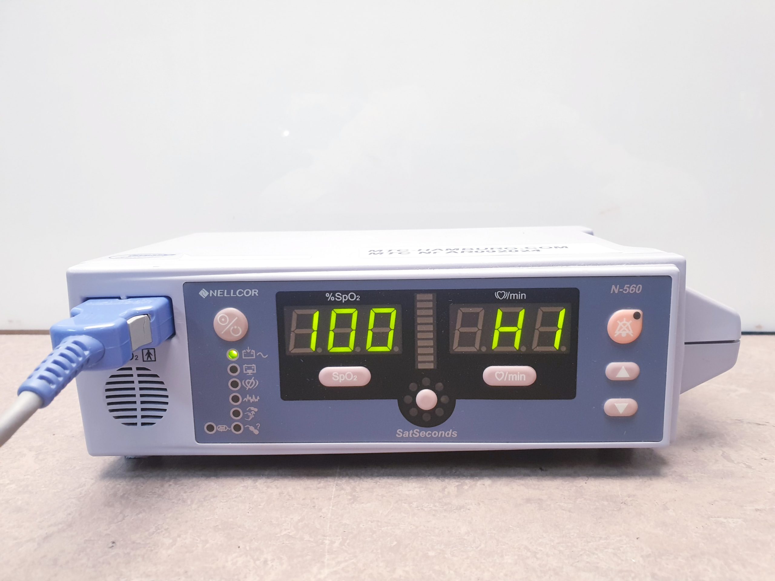 Nellcor N-560 SpO2 Pulsoximeter Sauerstoffmessgerät, Sauerstoffsättigung thumbnail 3