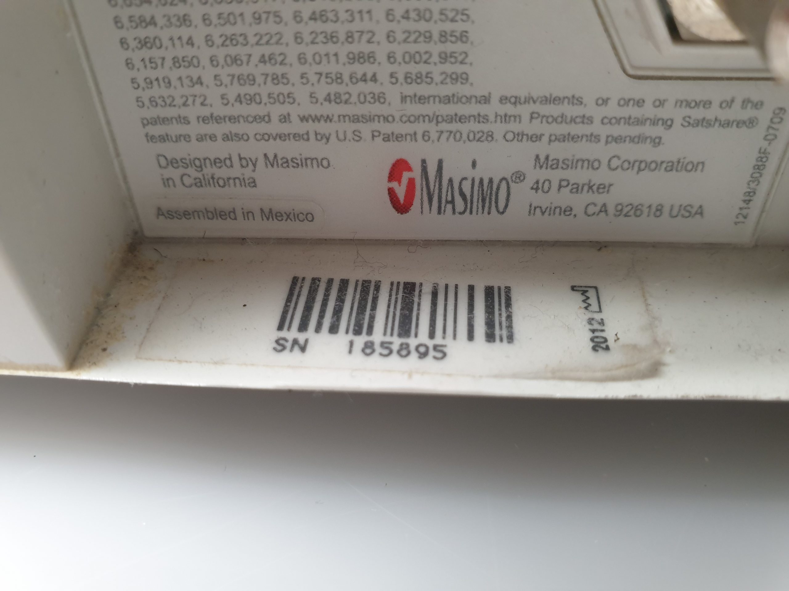Masimo Radical 7 Rainbow Pulseoxymeter OhnFingersensor thumbnail 6