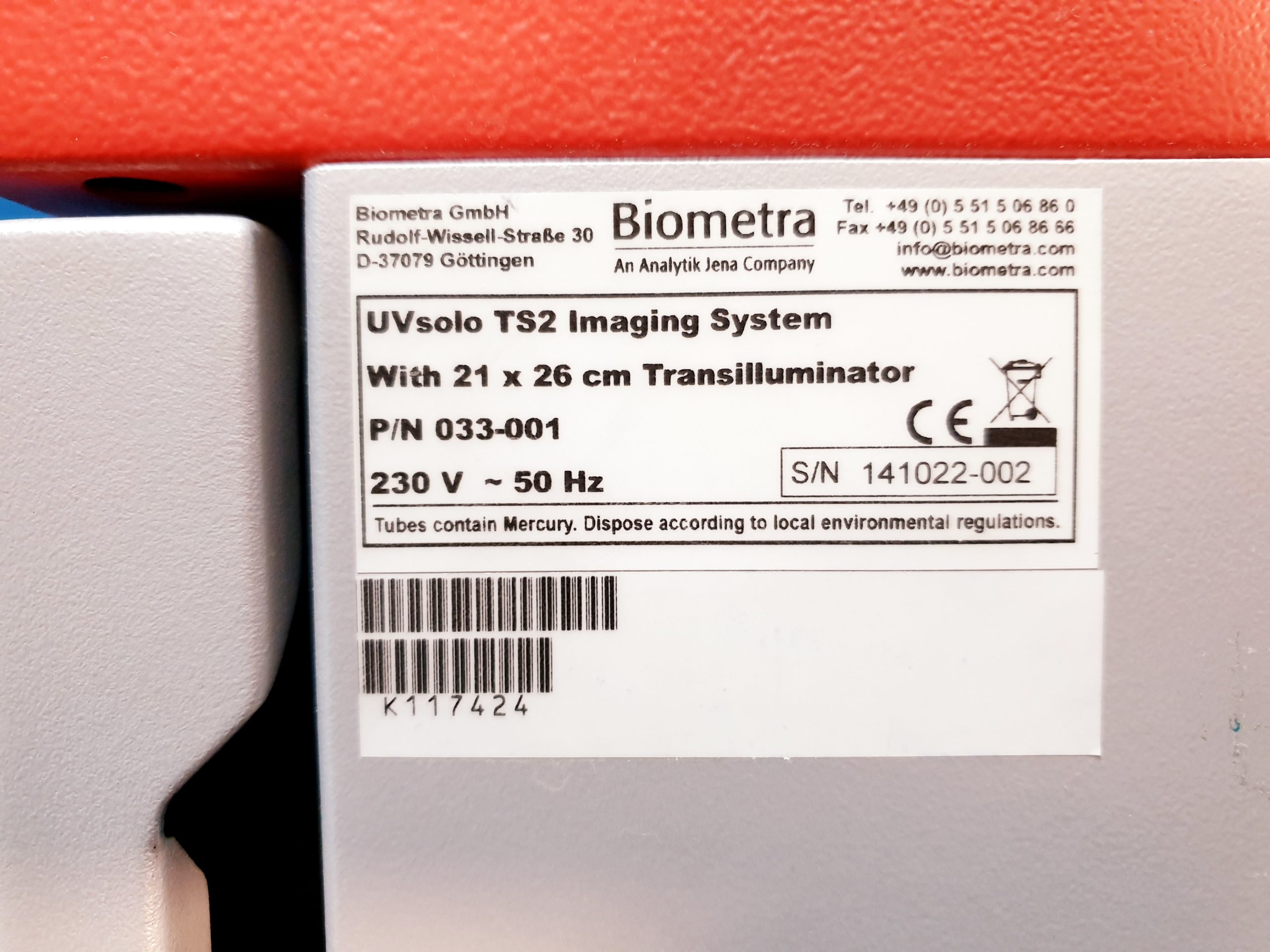 Biometra UV Solo TS2 Imagining System thumbnail 3