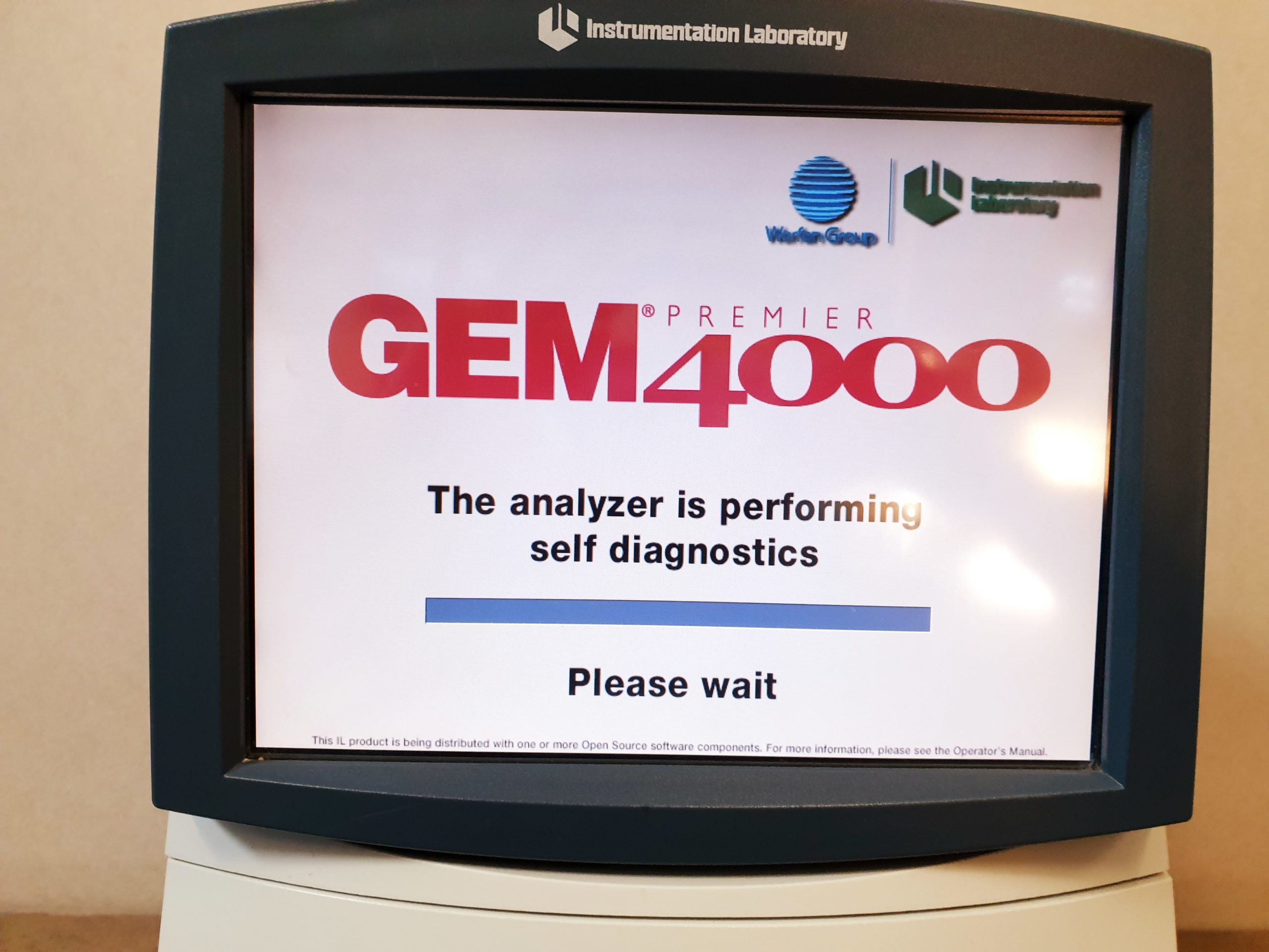 Gem Premier 4000 Blood Gas Analyzer Instrumentation Laboratory Unternehmen— — image 1 of 6