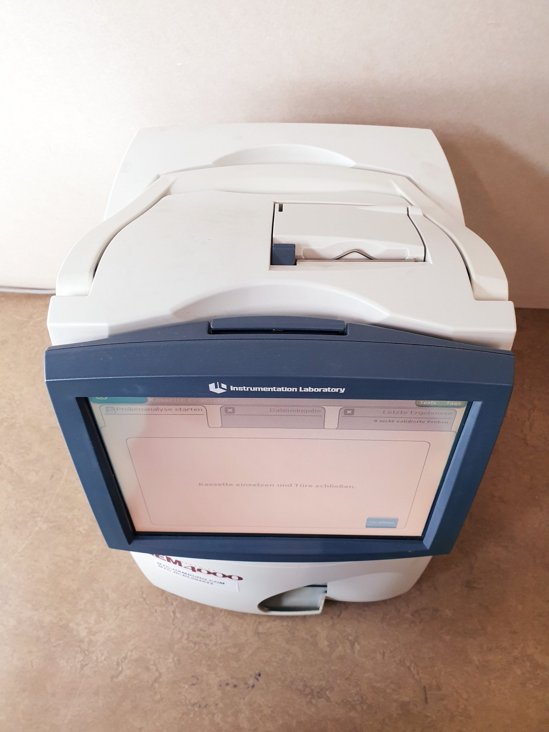 Gem Premier 4000 Blood Gas Analyzer Instrumentation Laboratory Unternehmen — image 1 of 5