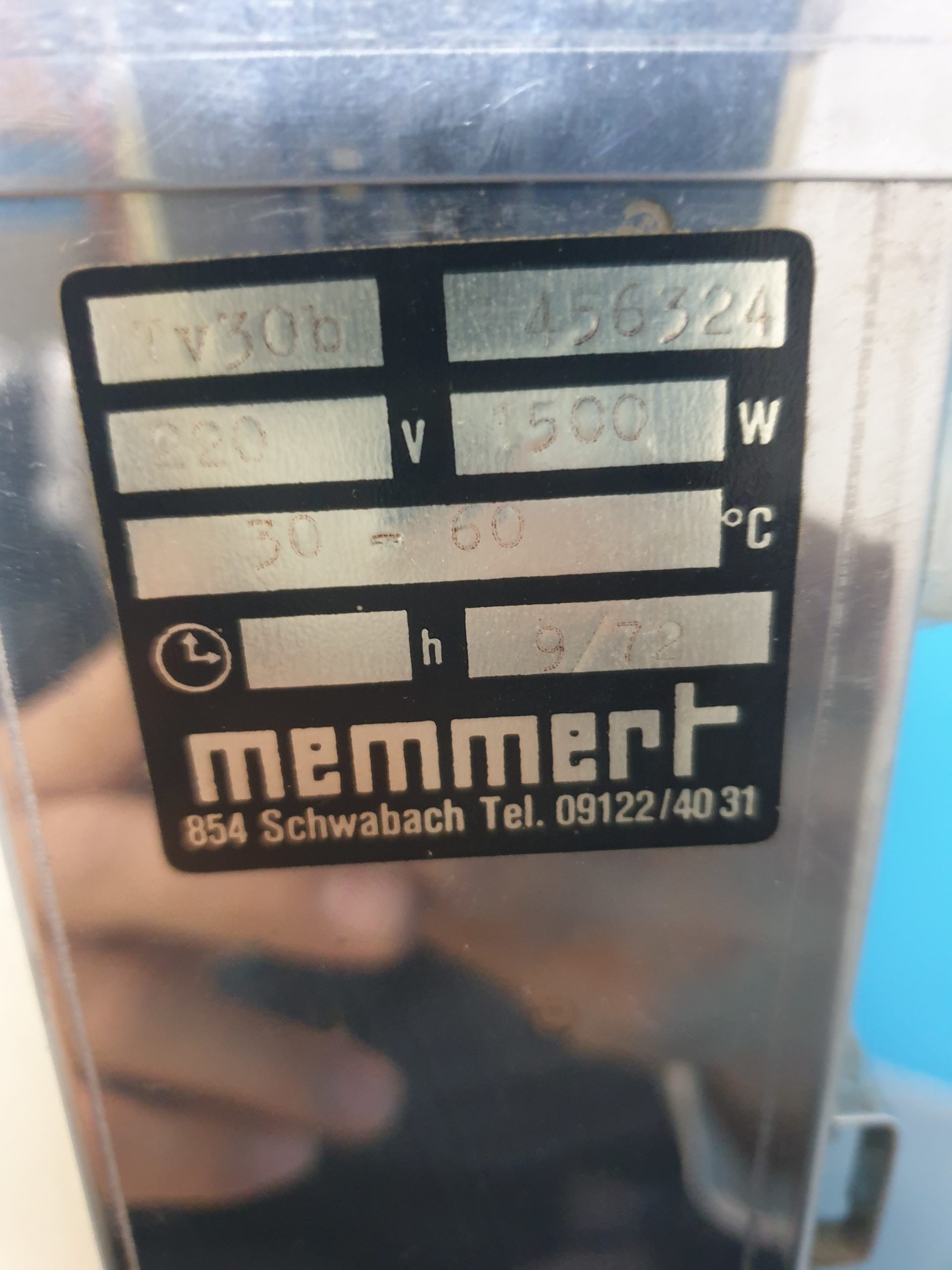 Memmert TV 30 b // TV30b – Trockenschrank / Wärmeofen / Inkubator – 1400W – 220°C thumbnail 7