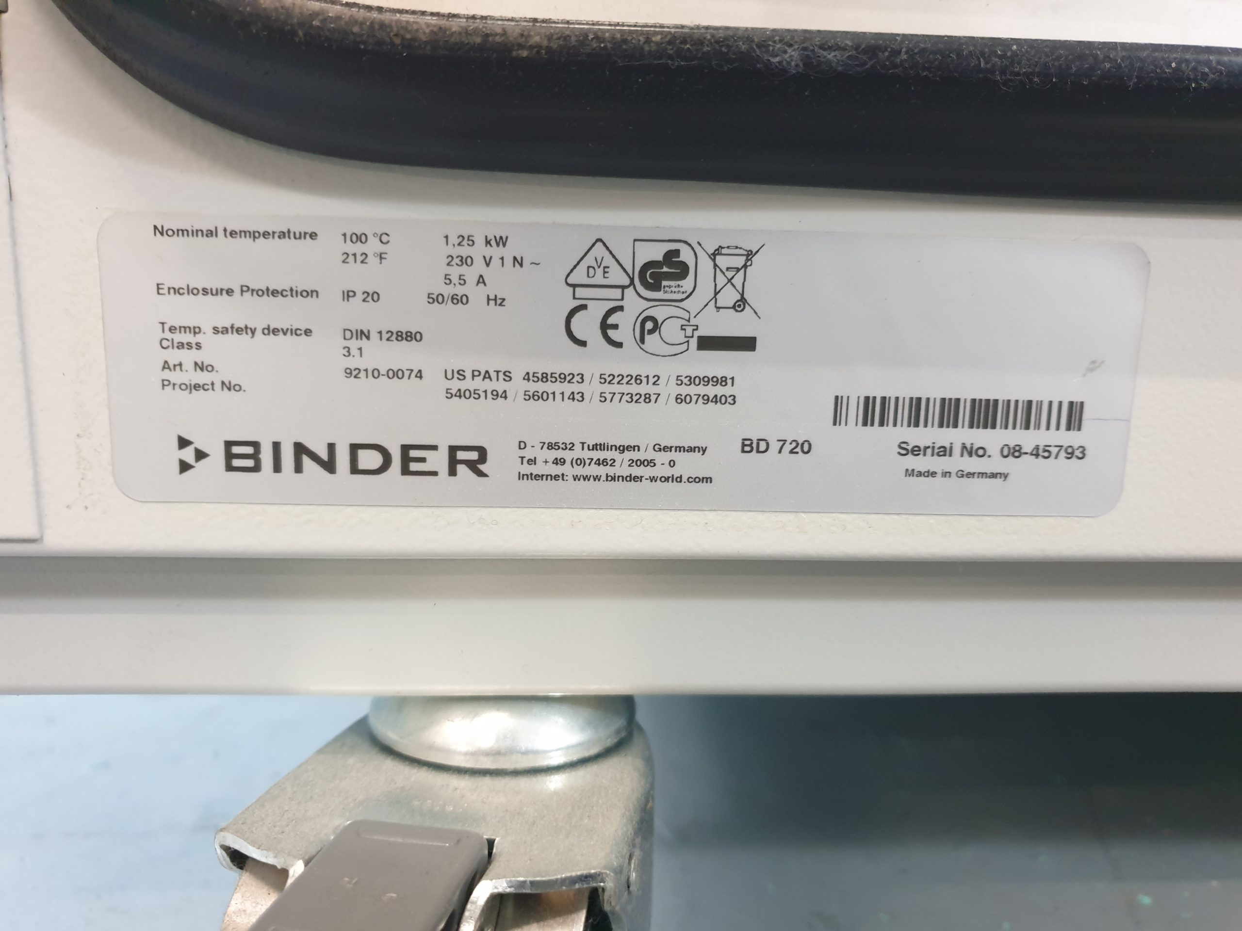 Binder BD 720 // BD-720 Incubator mit natürlicher Umluft Wärmeschrank bis 100°C thumbnail 4