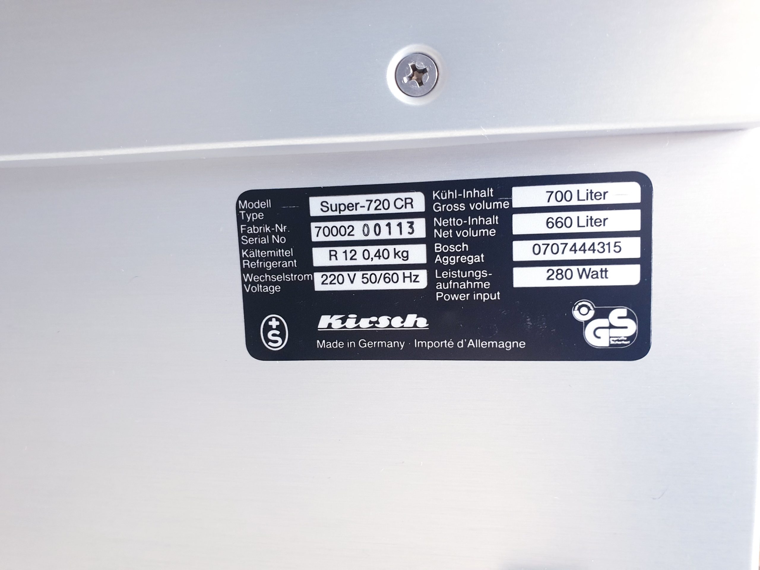 BOSCH KIRSCH SUPER-720CR Laborkühlschrank – Arzneimittelkühlschrank thumbnail 3