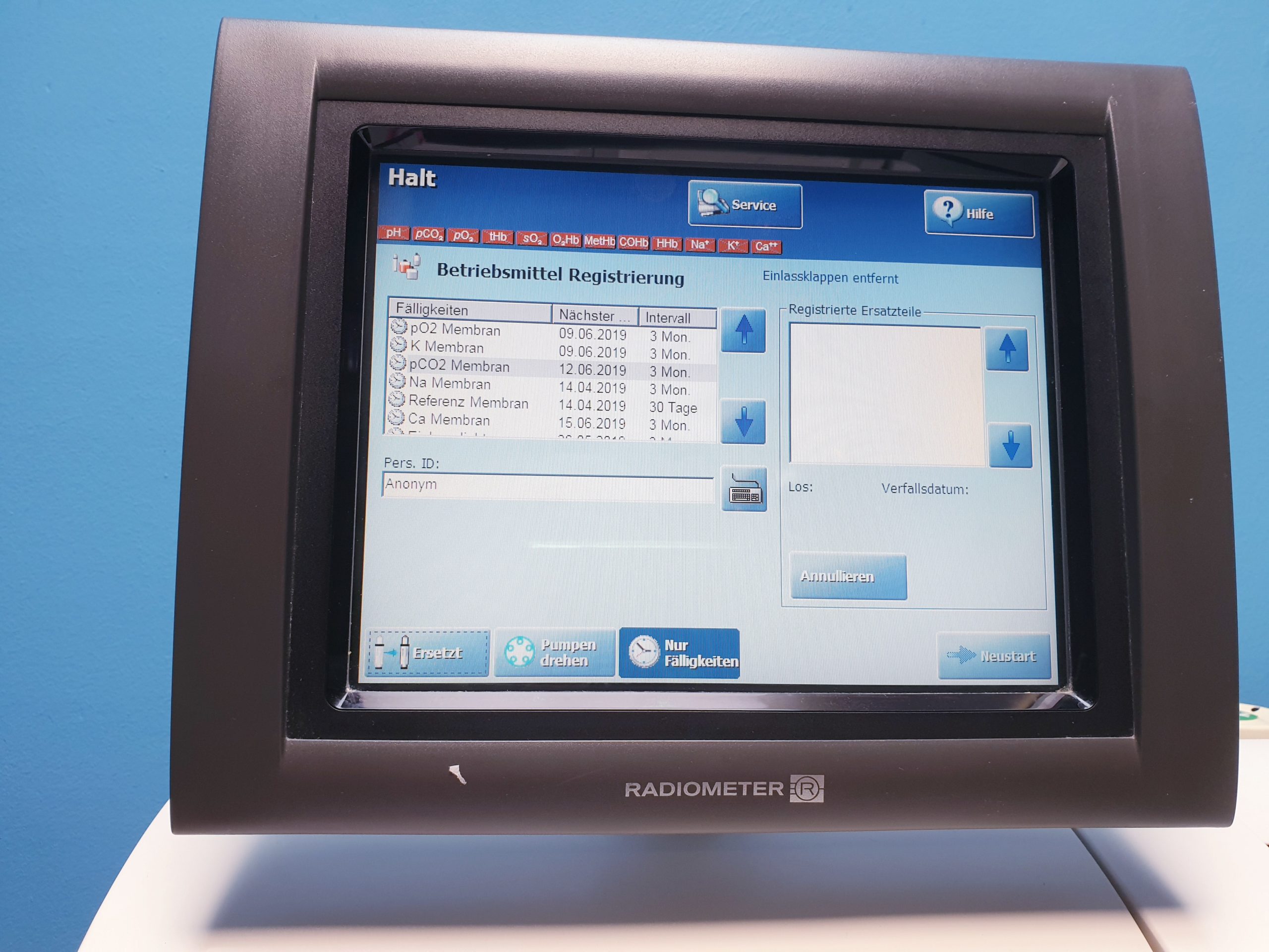 Radiometer ABL800Flex ABL825 Blutgasanalysenautomat Blutgasanalysegeät thumbnail 2