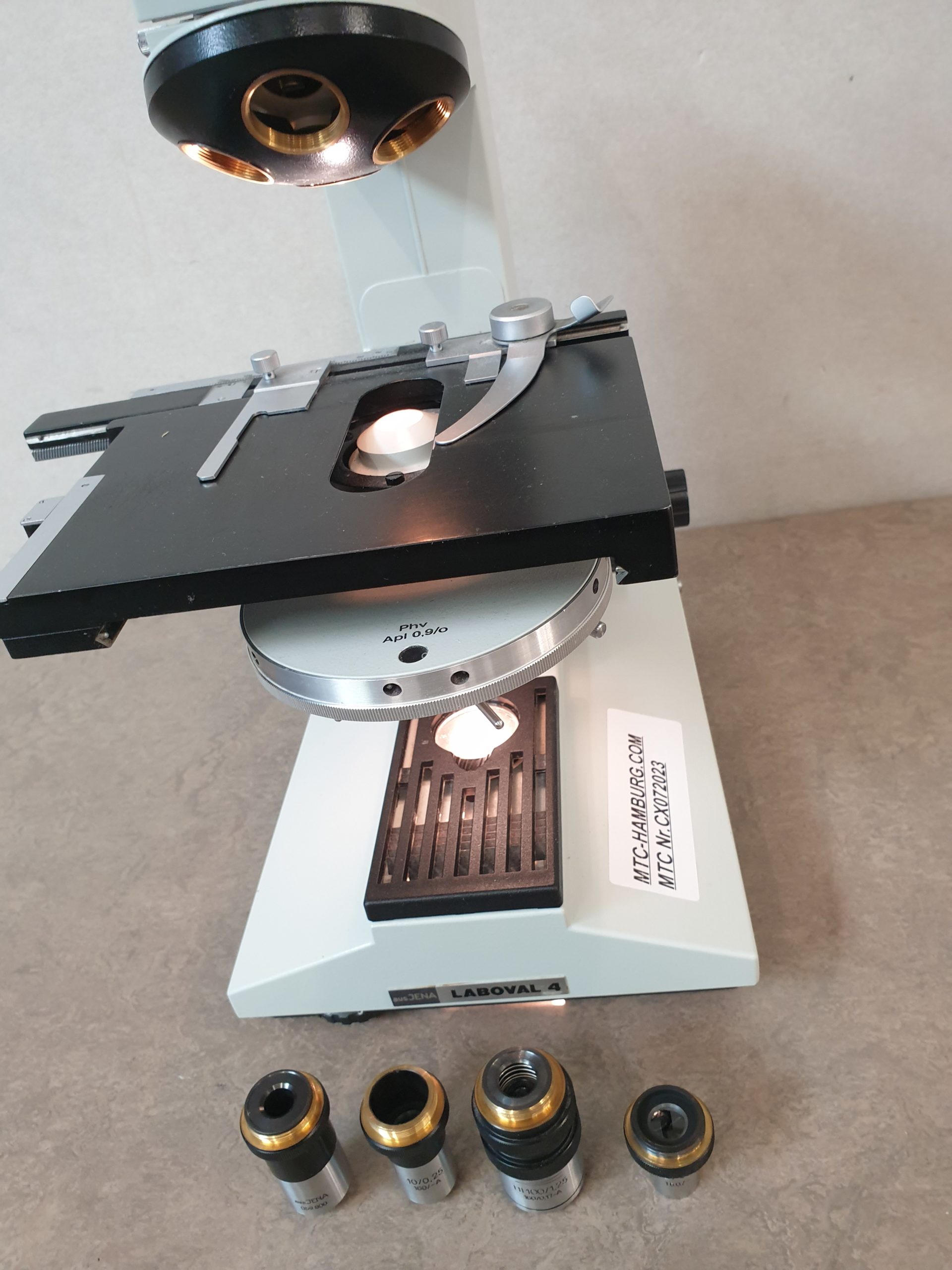 Carl Zeiss Jena Laboval 4 Labormikroskop Mikroskop thumbnail 2