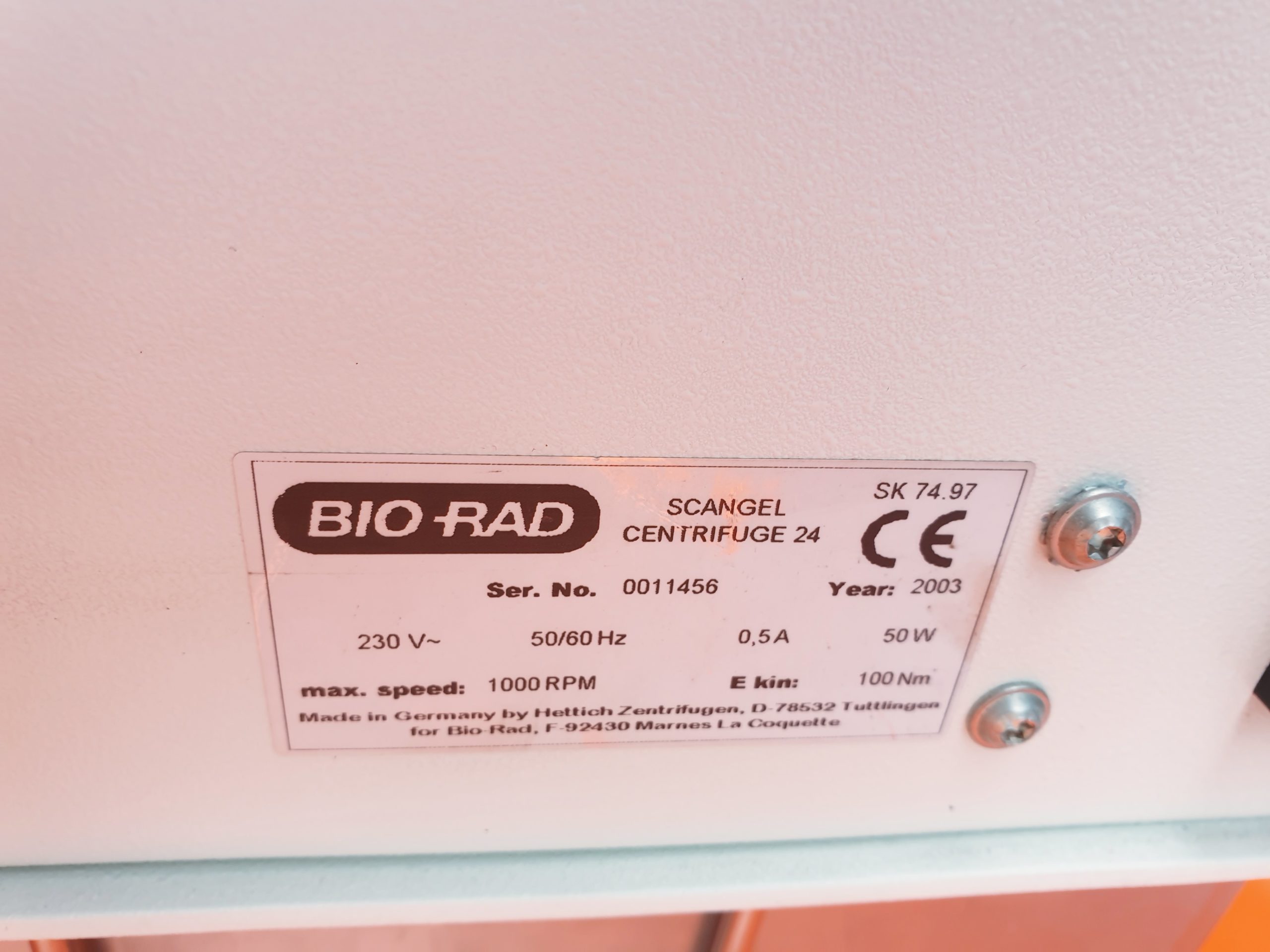 BIO Rad System Scan Gel Centrifuge 24 Max Speed 1000 RPM thumbnail 3
