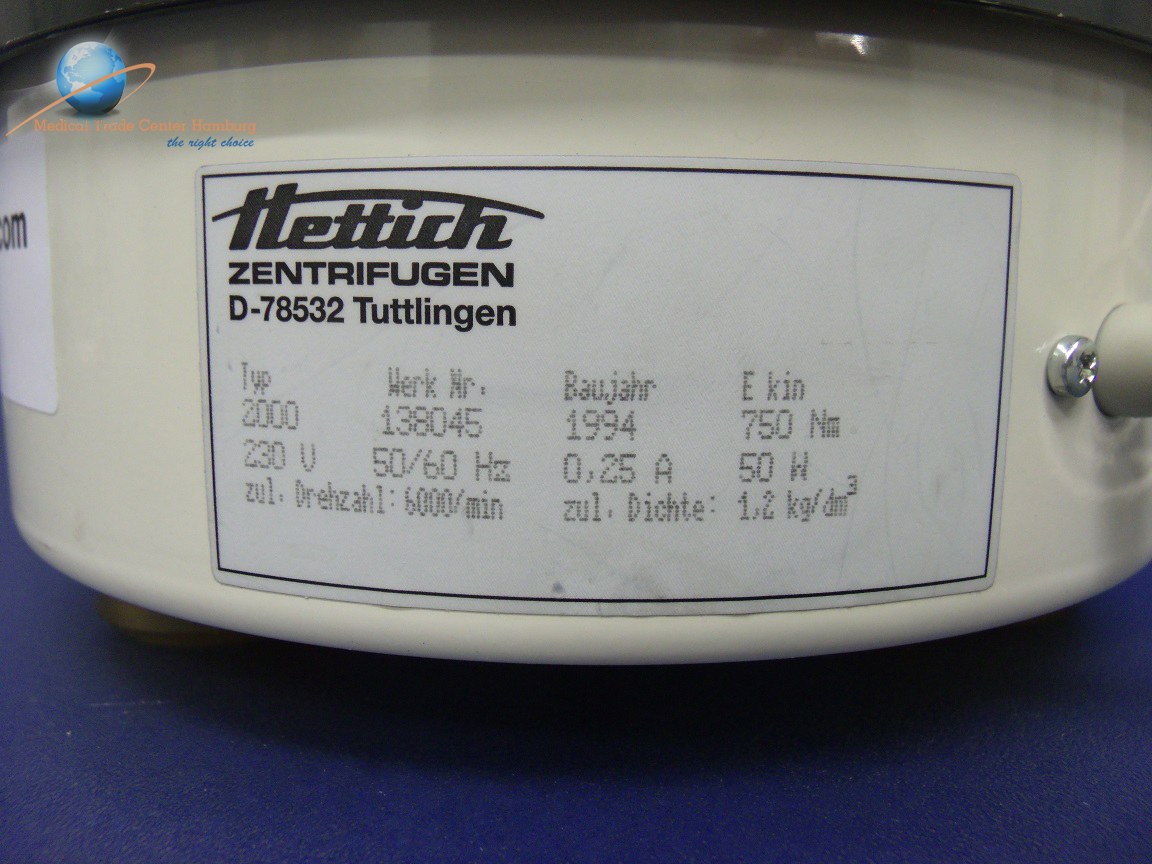 Hettich EBA 8 Zentrifuge Typ 2000 Tischzentrifuge 8 X15 ML — image 1 of 1