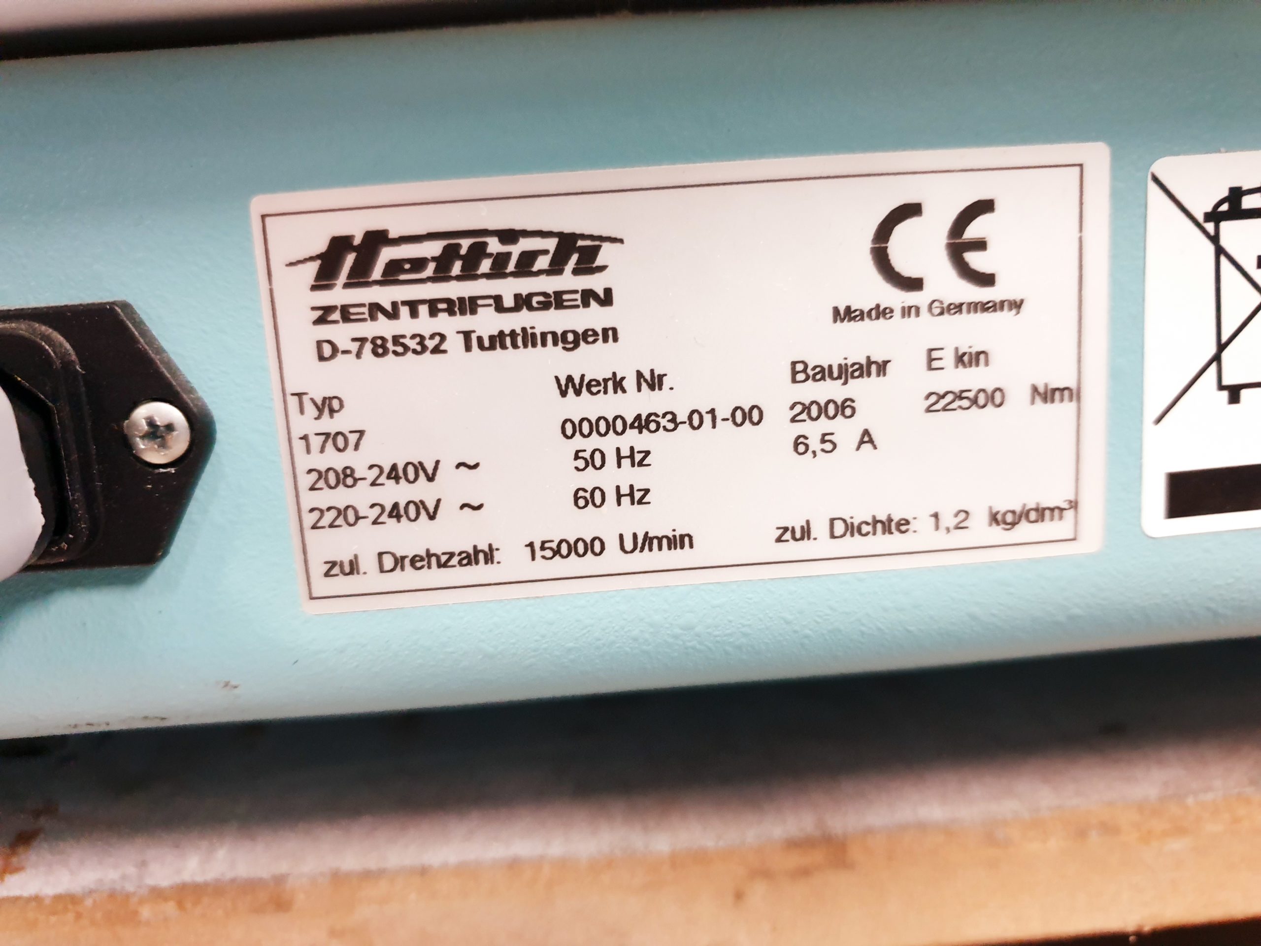 Hettich 38R Zentrifugen Rotina thumbnail 3