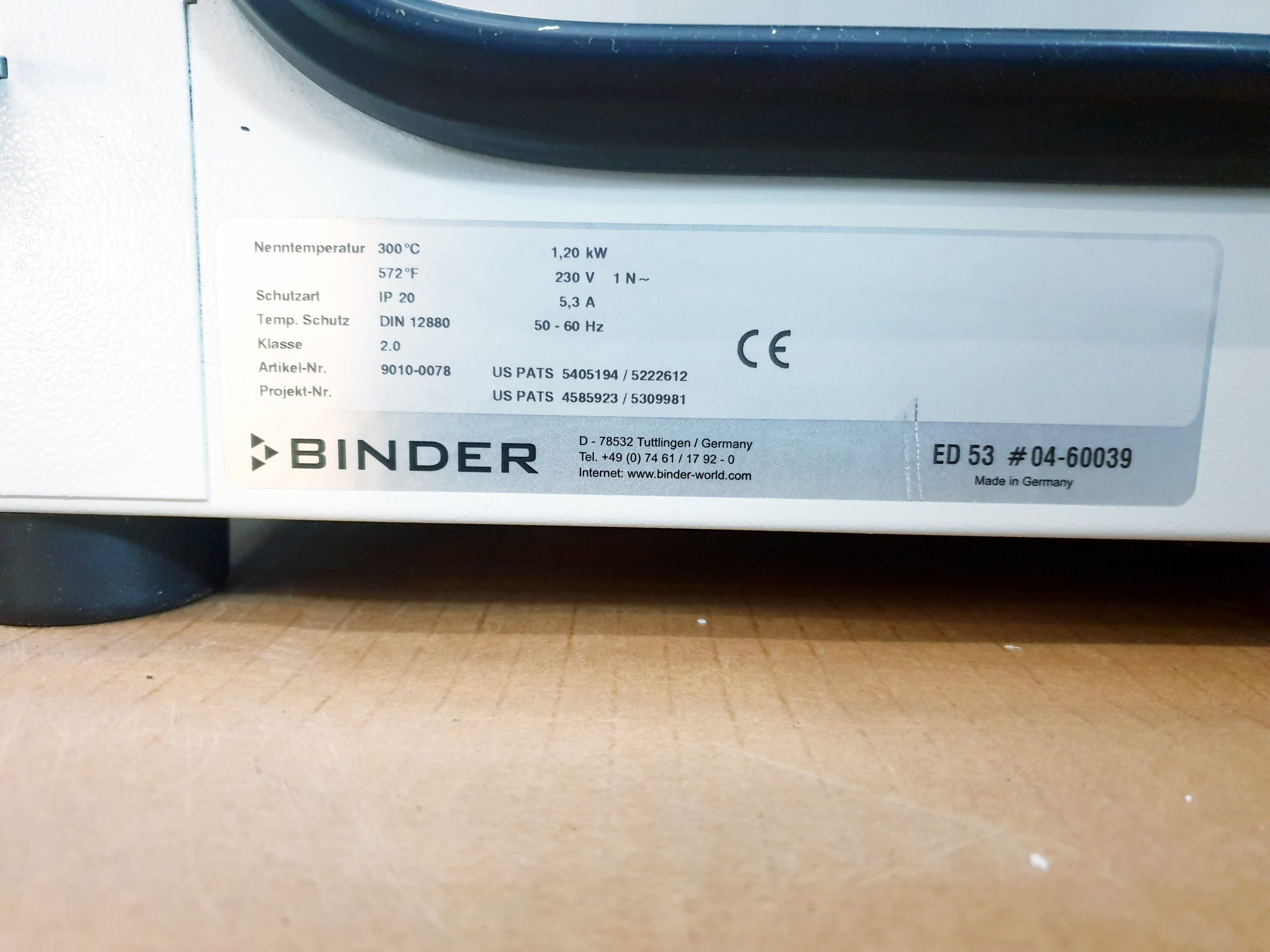 Binder ED 53 // ED53 Wärmeschrank Trockenofen 300C thumbnail 2