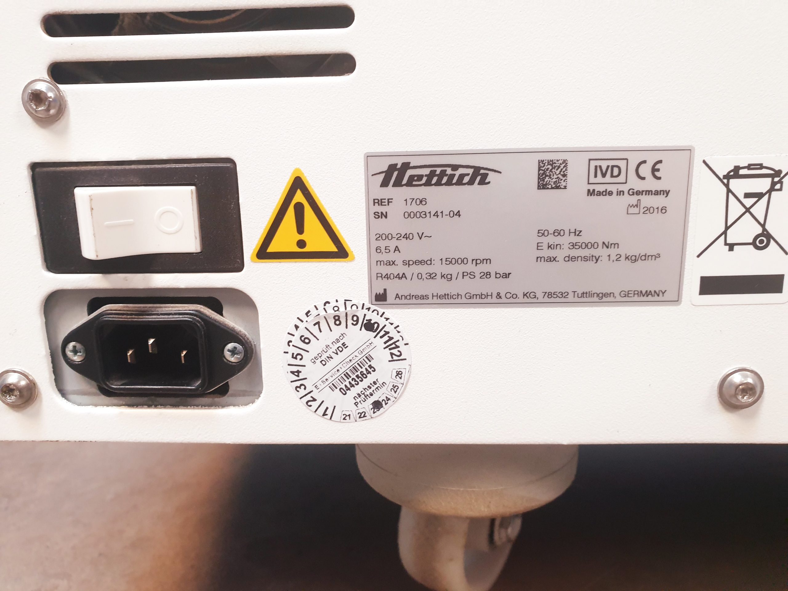 Hettich Rotina 380R – 380 R Kühlzentrifuge – Typ 1706 -Zentrifuge thumbnail 8