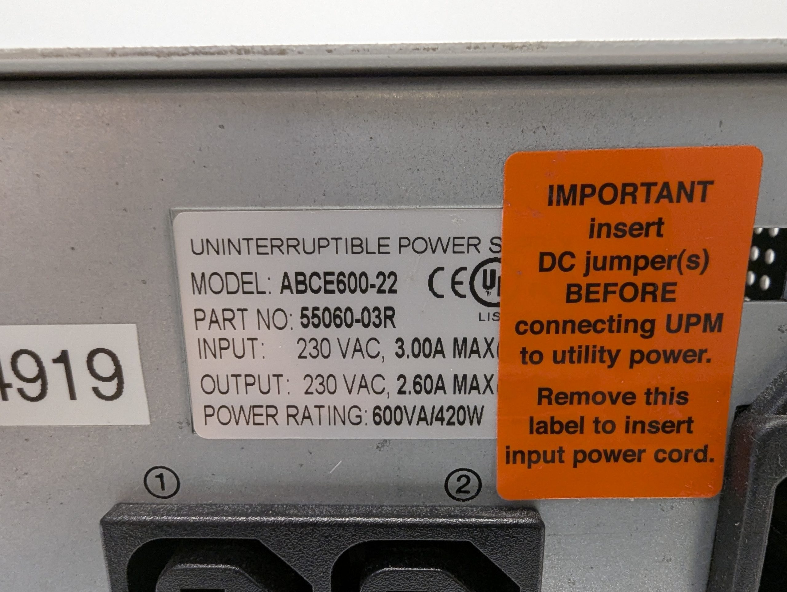 UPS Powervar ABCE600-22 600VA 420W-USC – 2550 -E300 thumbnail 4