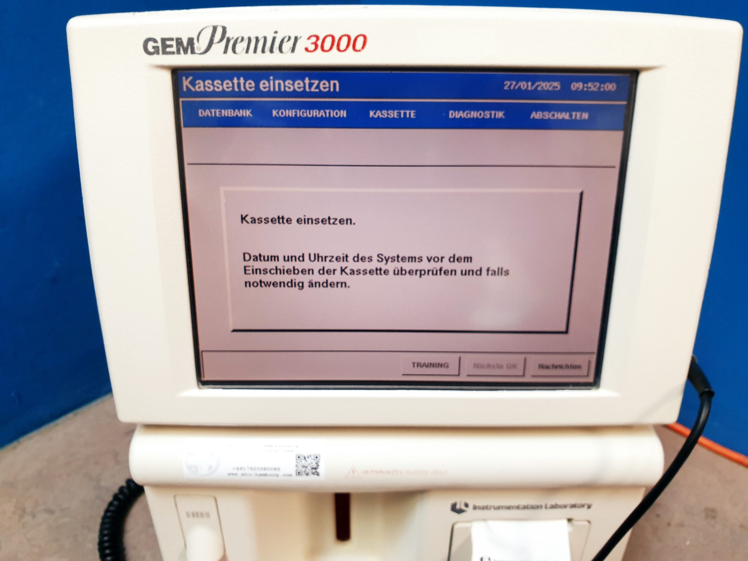 GEM Premier 3000 Blutgas Elektrolyt-Analysatoren thumbnail 3