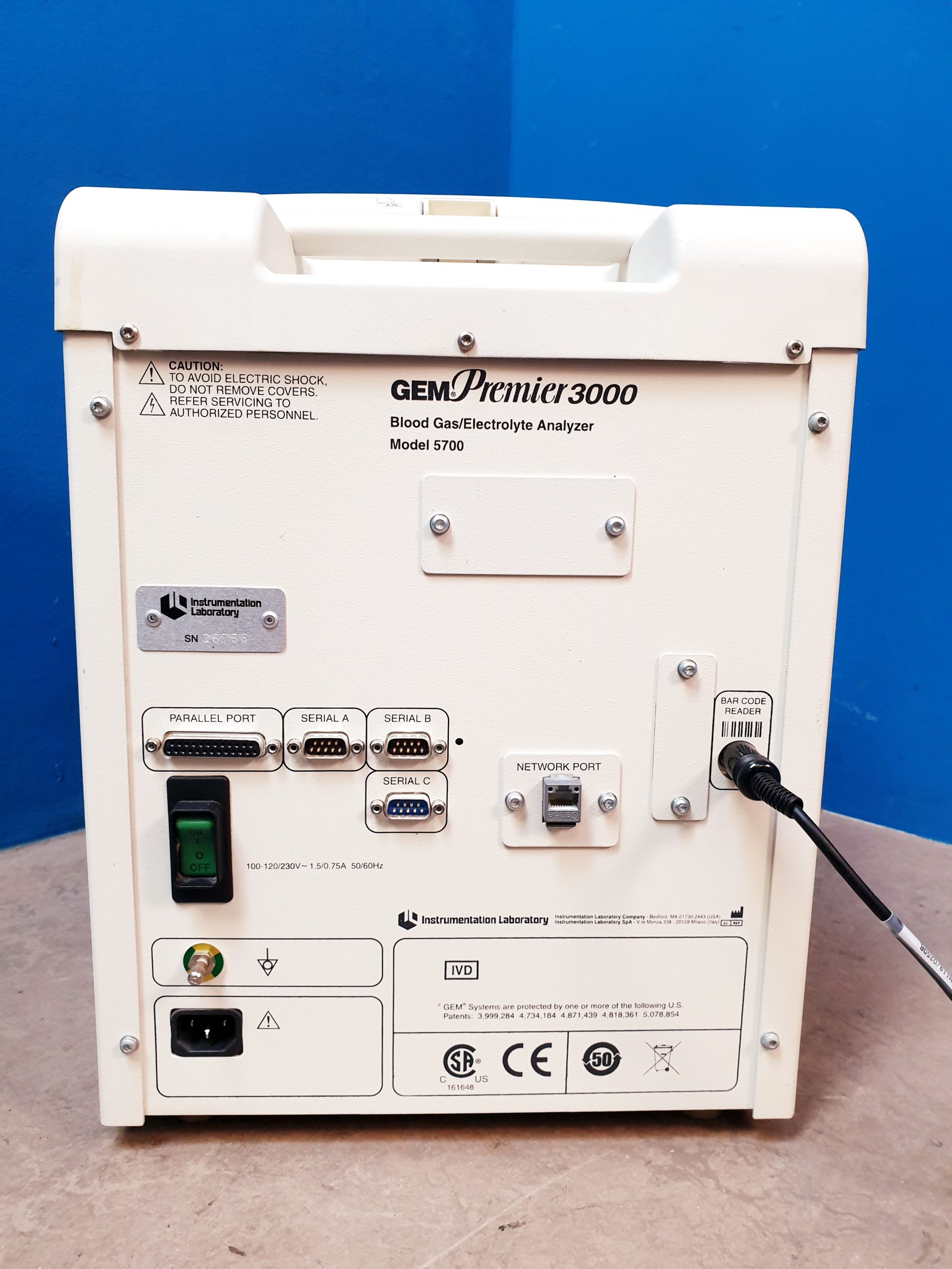 GEM Premier 3000 Blutgas Elektrolyt-Analysatoren thumbnail 9
