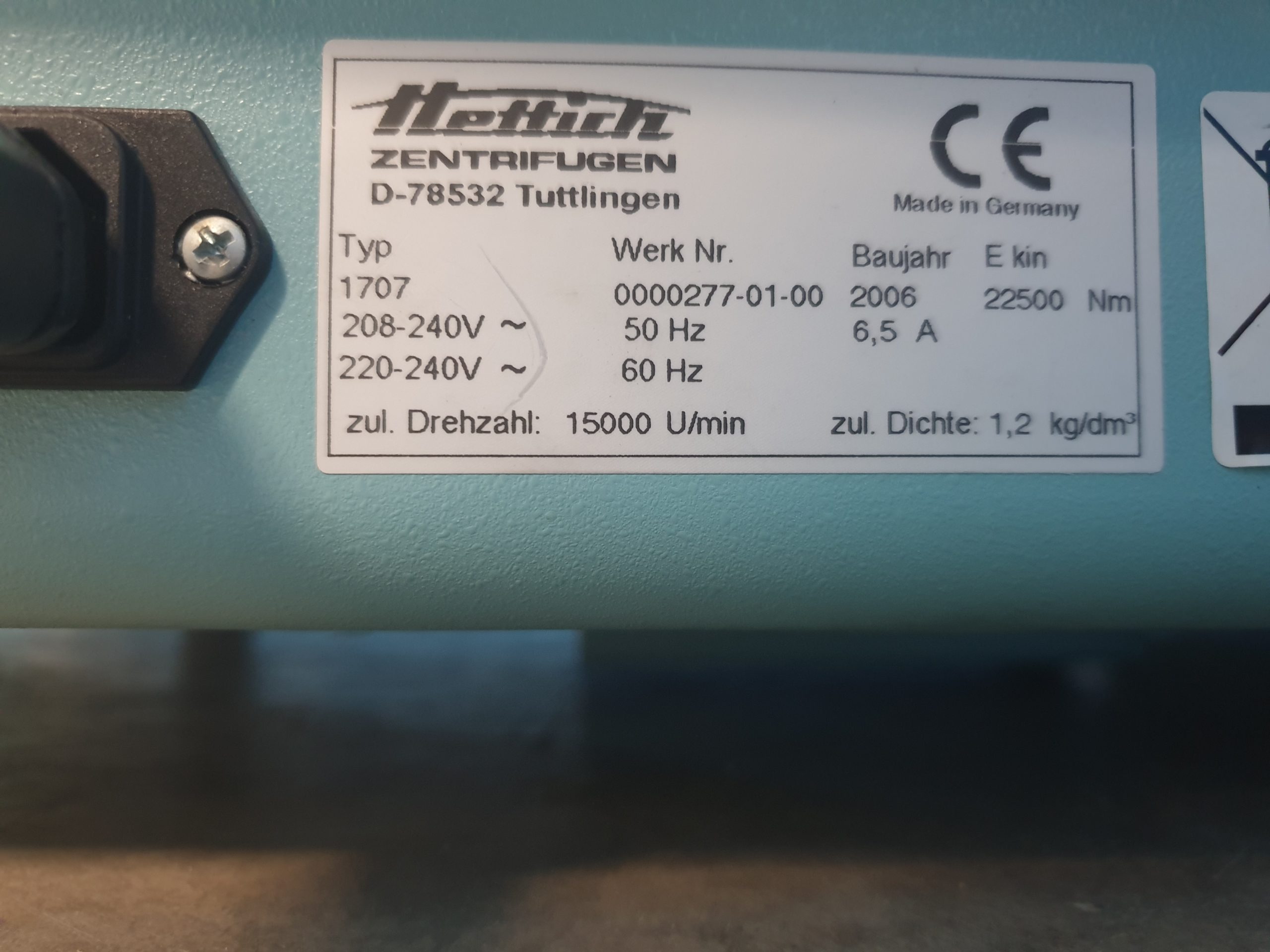 Hettich Rotina 38 Zentrifuge – Ohne Rotor thumbnail 16