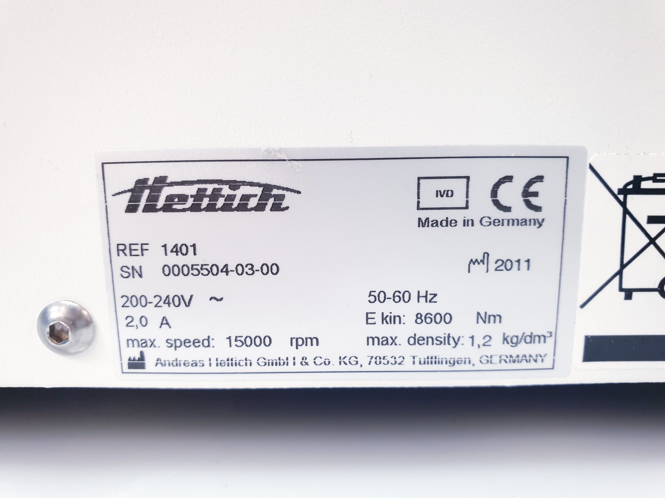 Hettich – Universal 320 Ref . 1401 – Zentrifuge DEFEKT thumbnail 10