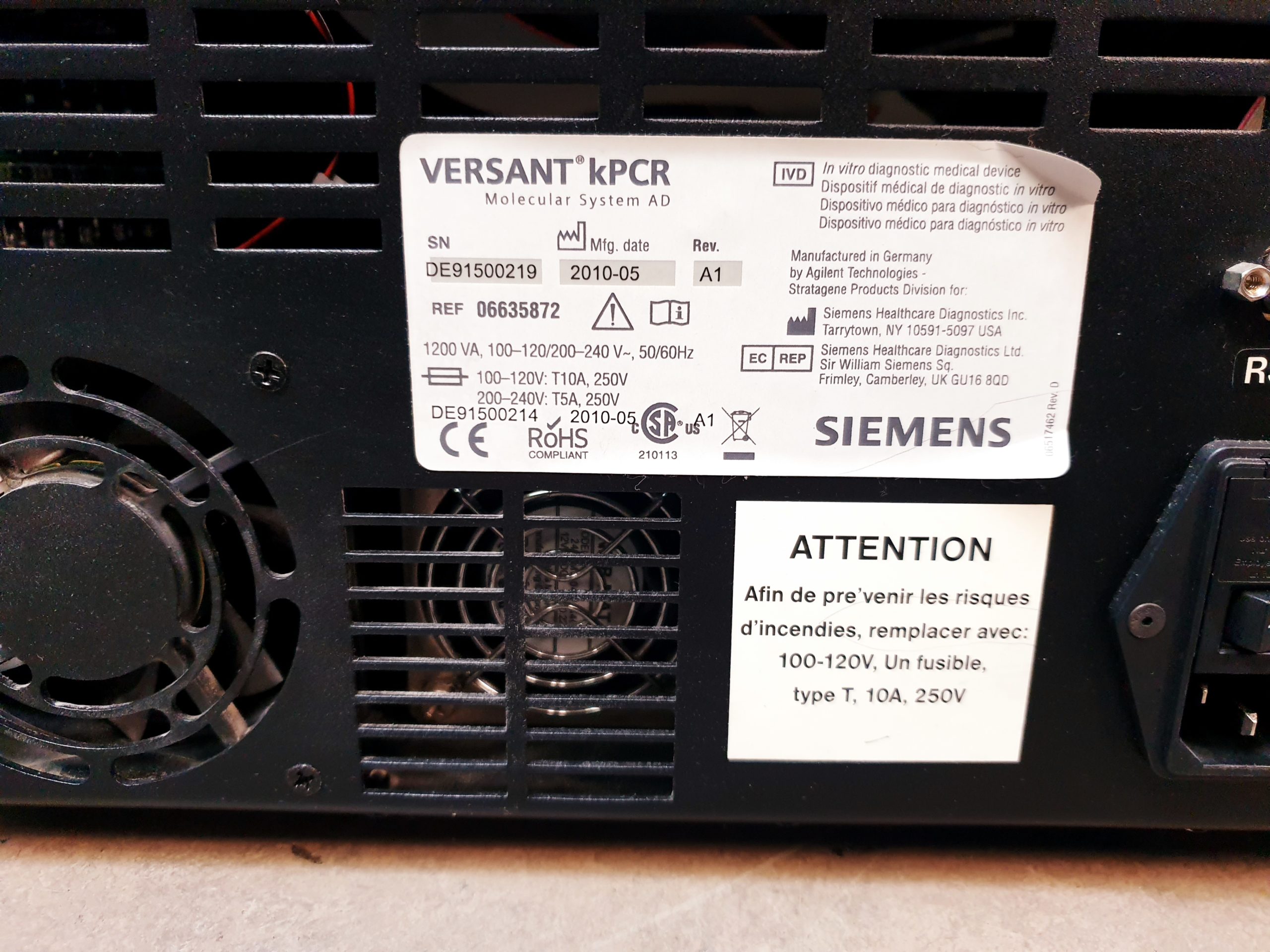 Siemens Versant kpcr 06635872 molecular system AD thumbnail 14