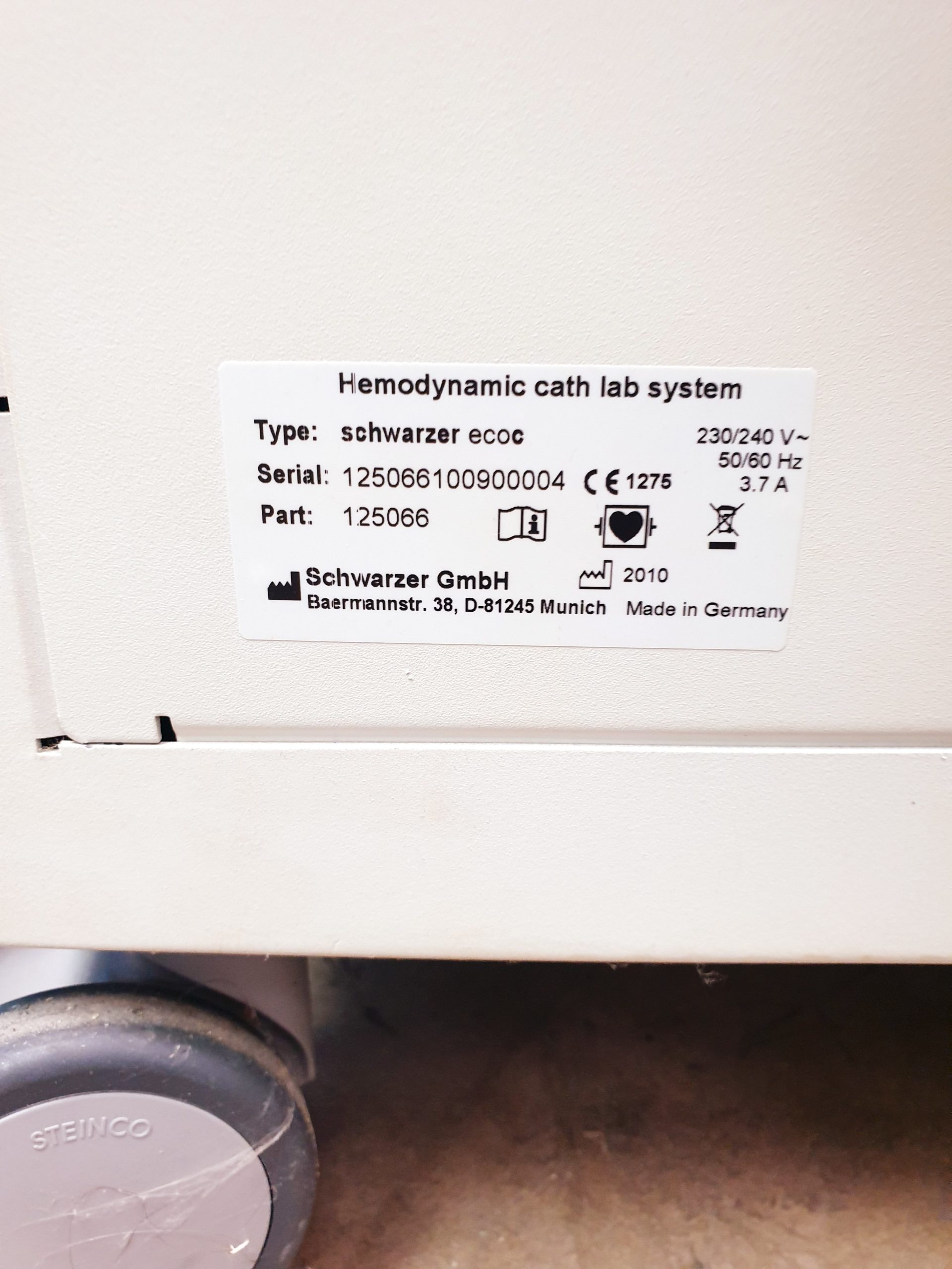 Schwarzer ECOC Hemodynamic Cath Lab System thumbnail 14