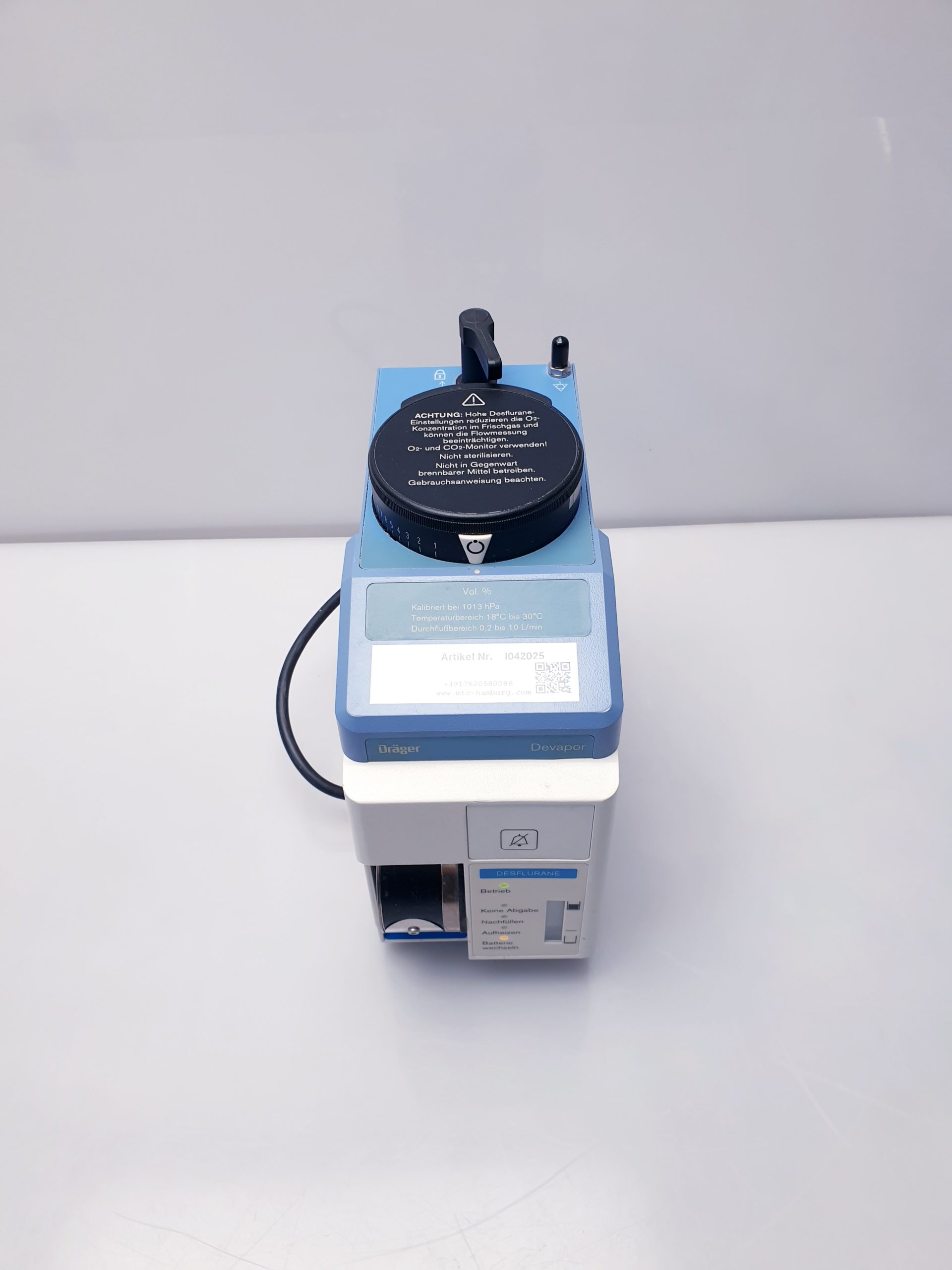 Dräger devapor Vapor Desflurane M32600 thumbnail 2