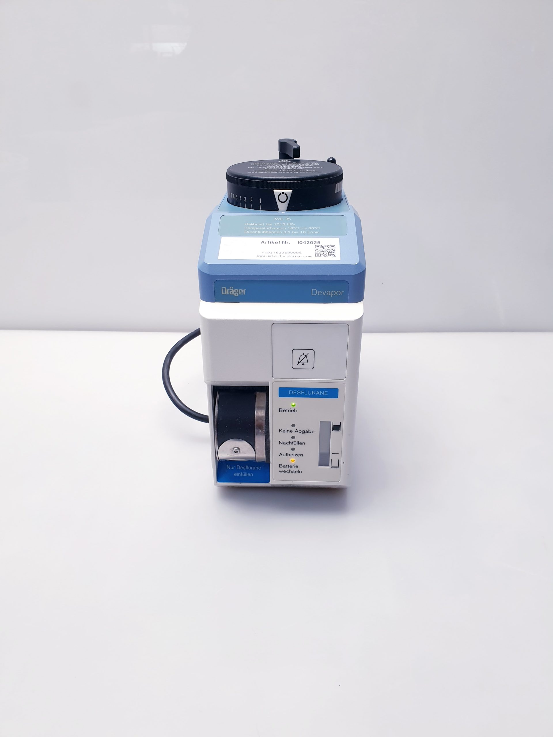 Dräger devapor Vapor Desflurane M32600 thumbnail 3
