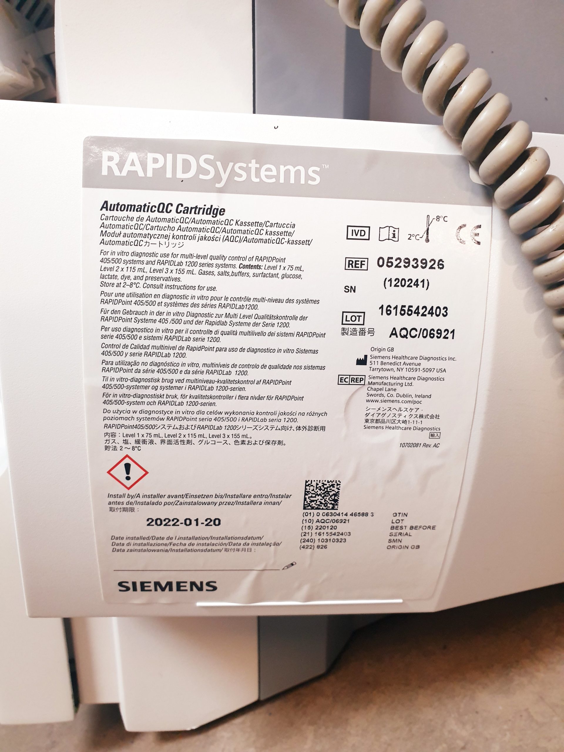 Siemens RAPIDPoint 405 Blood Gas Analyzer System thumbnail 4