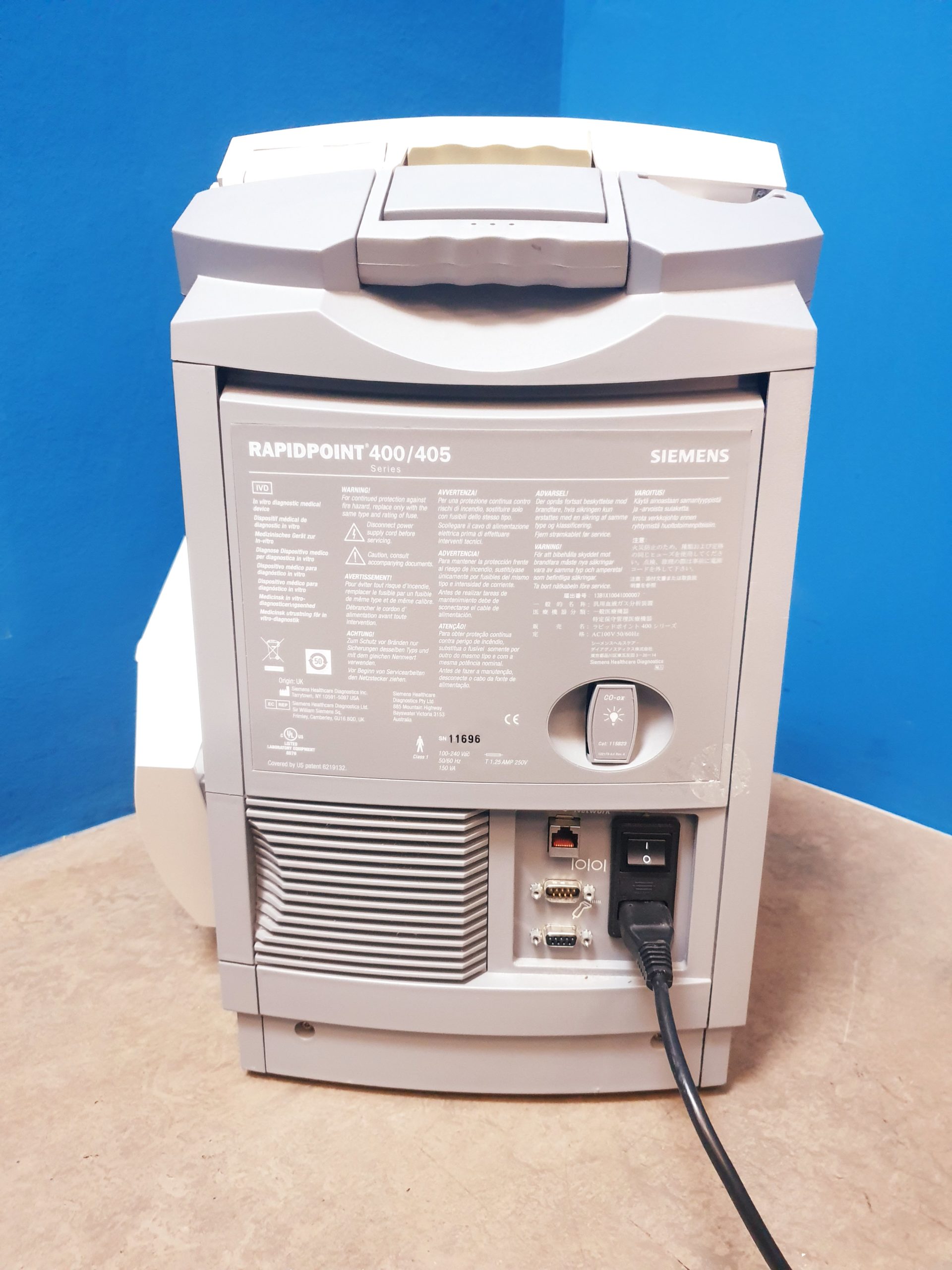 Siemens RAPIDPoint 405 Blood Gas Analyzer System thumbnail 6