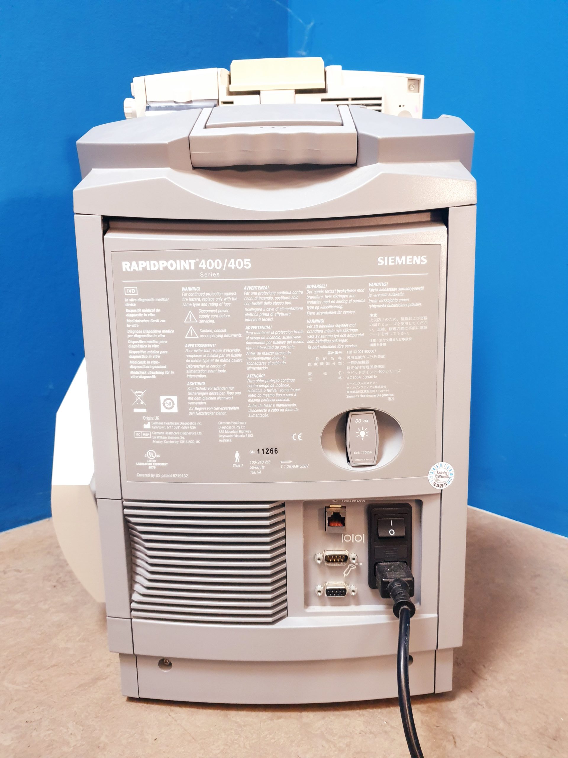 Siemens RAPIDPoint 405 Blood Gas Analyzer System thumbnail 11
